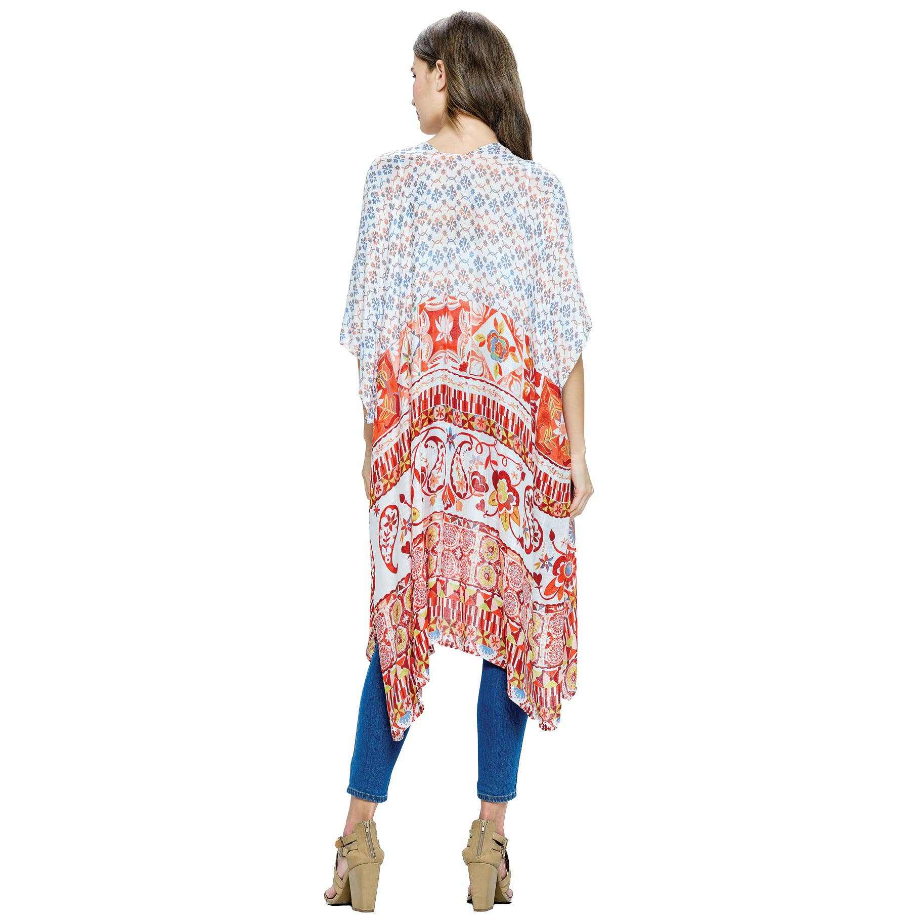 Bohemian Floral Kimono Cover Up