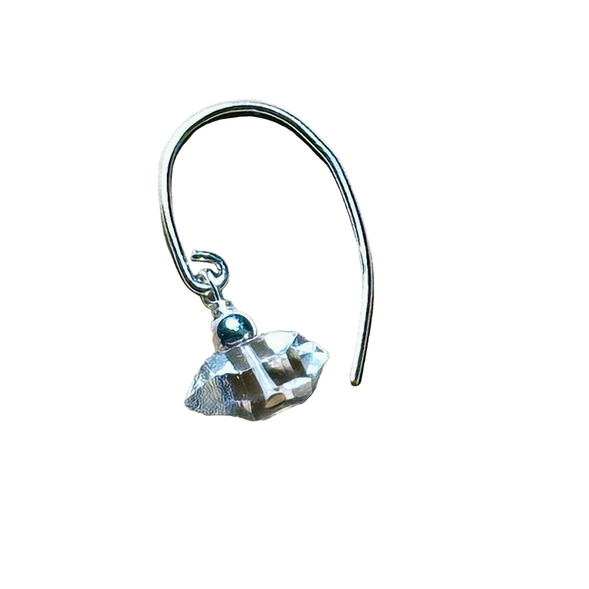 Herkimer Dangle Bertoni Earrings - Sterling Silver