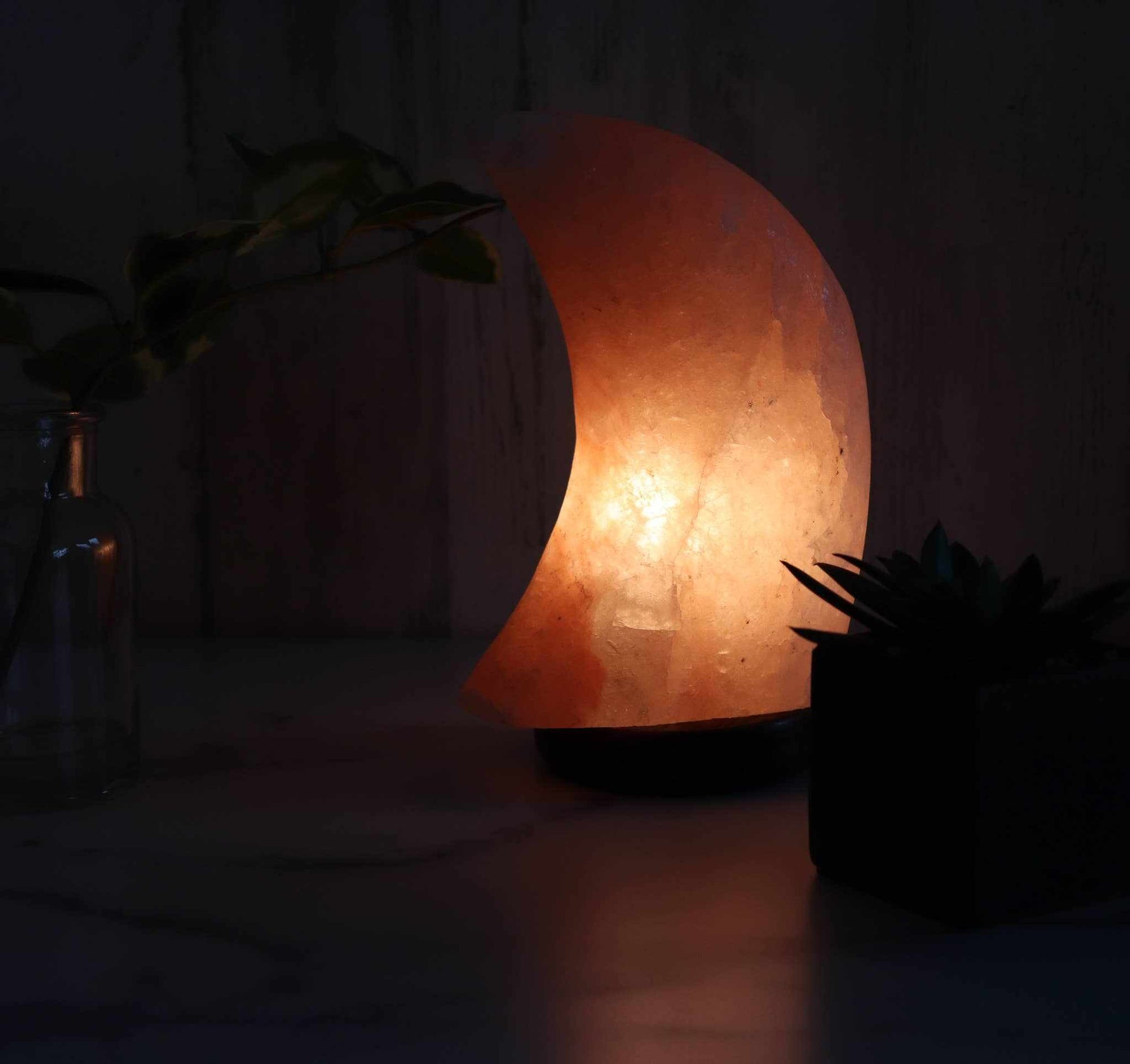 Moon Shape Salt Lamp 9"