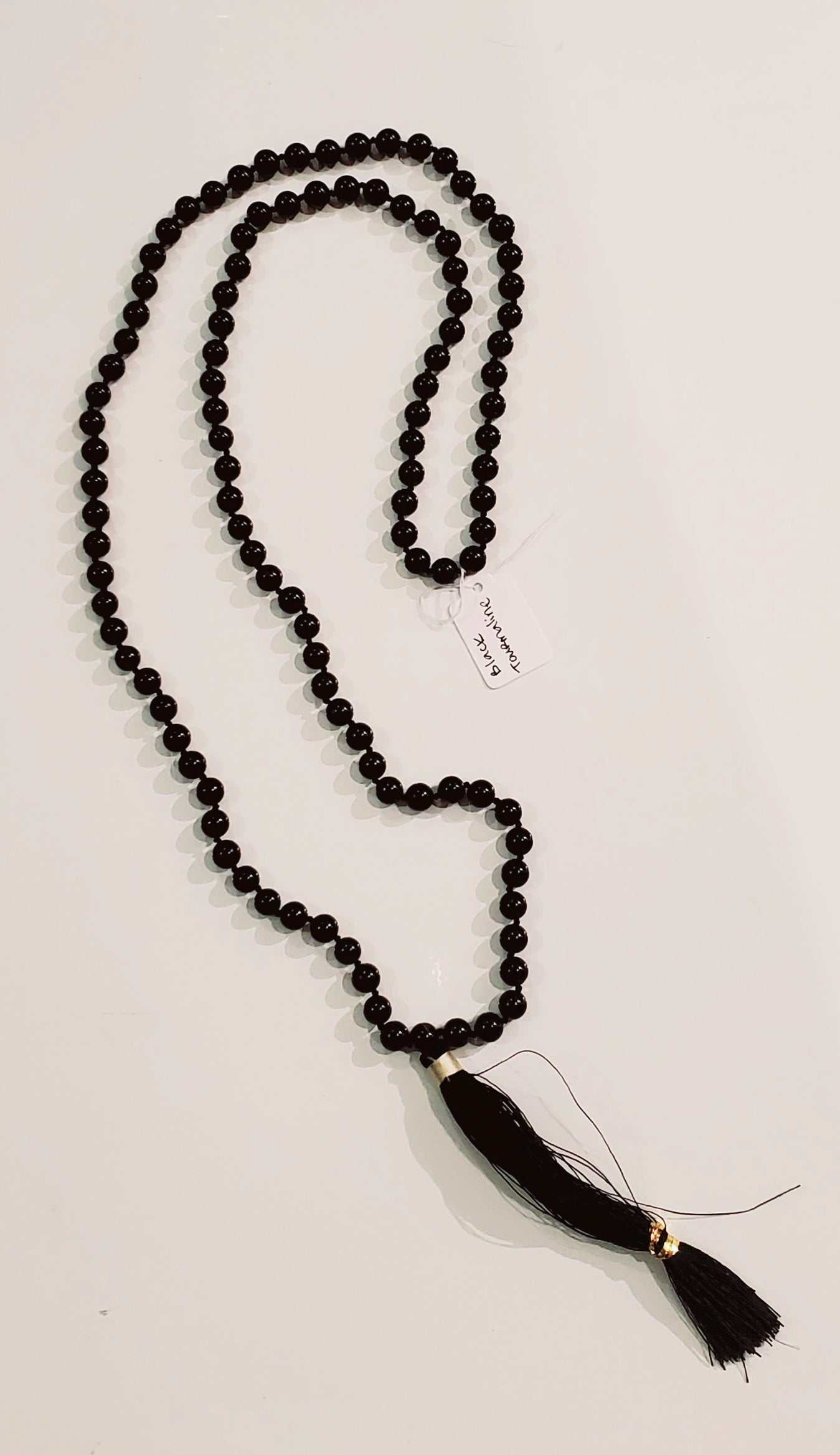 Black Tourmaline Mala - Crafted for Spiritual Connection