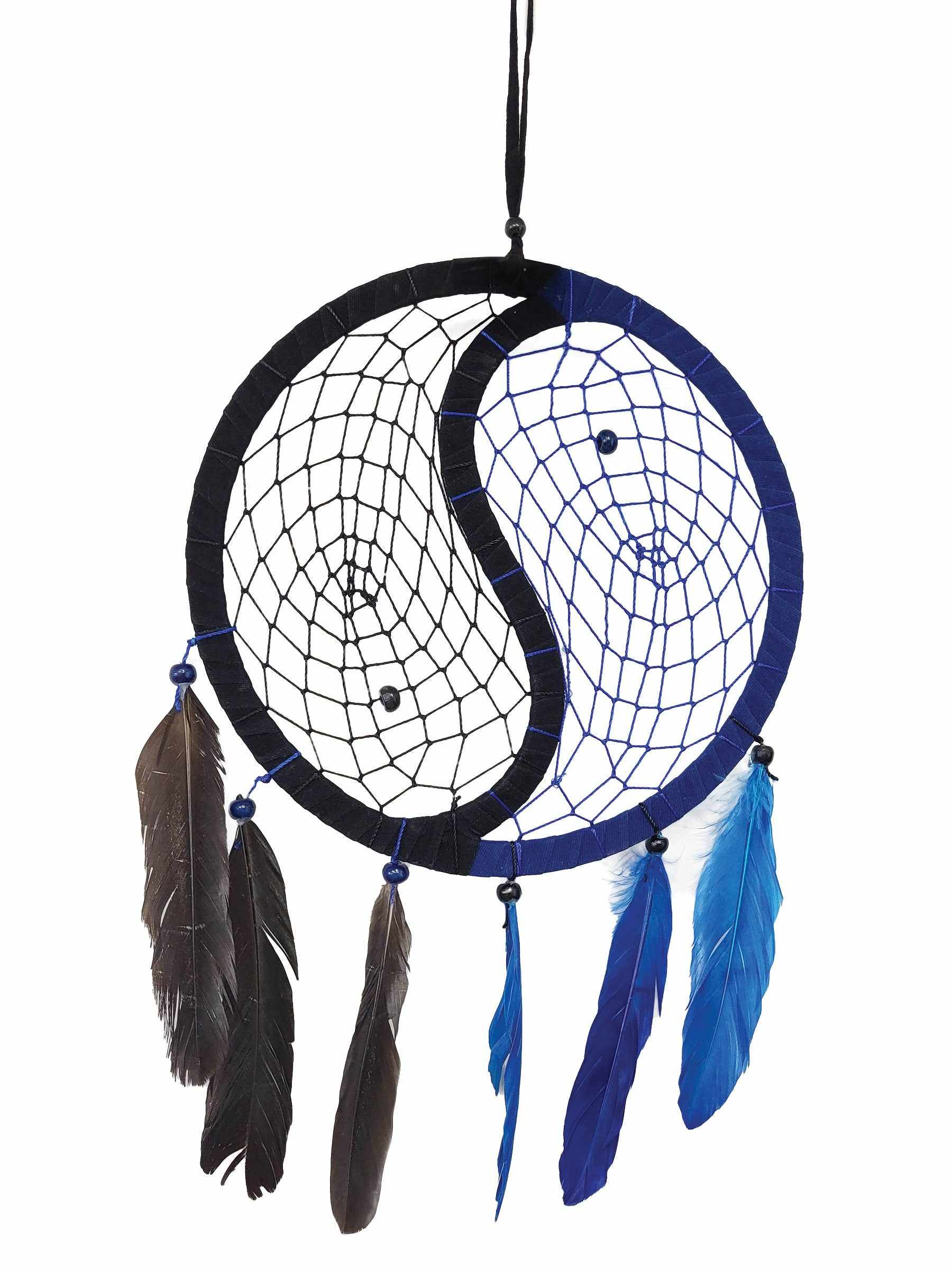Dream Catcher Yin Yang Black and Blue