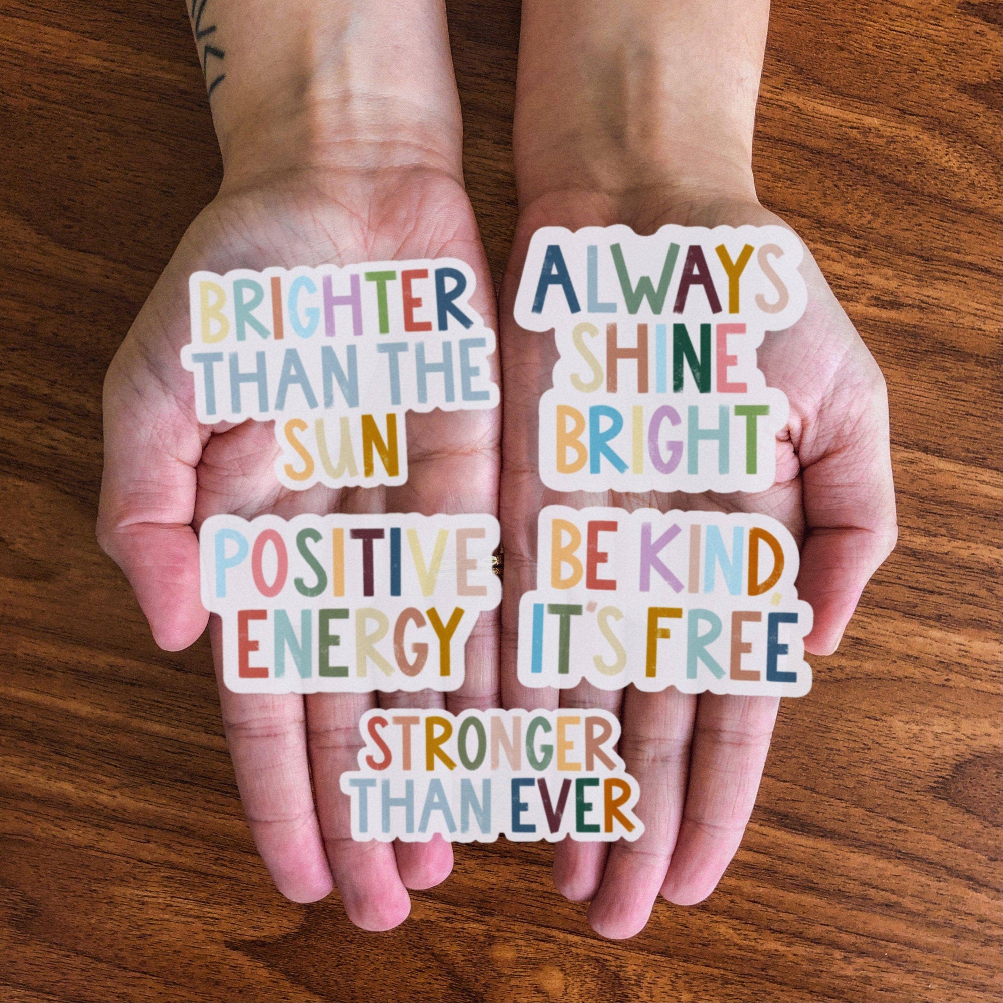 "Be Kind, It's Free" Positivity Lettering Sticker