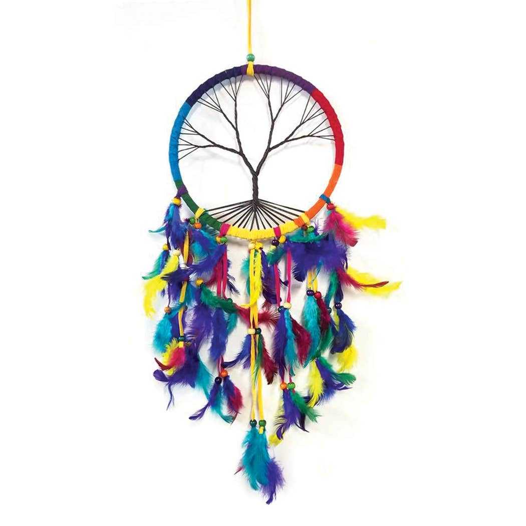 Rainbow Tree Of Life Dream Catcher