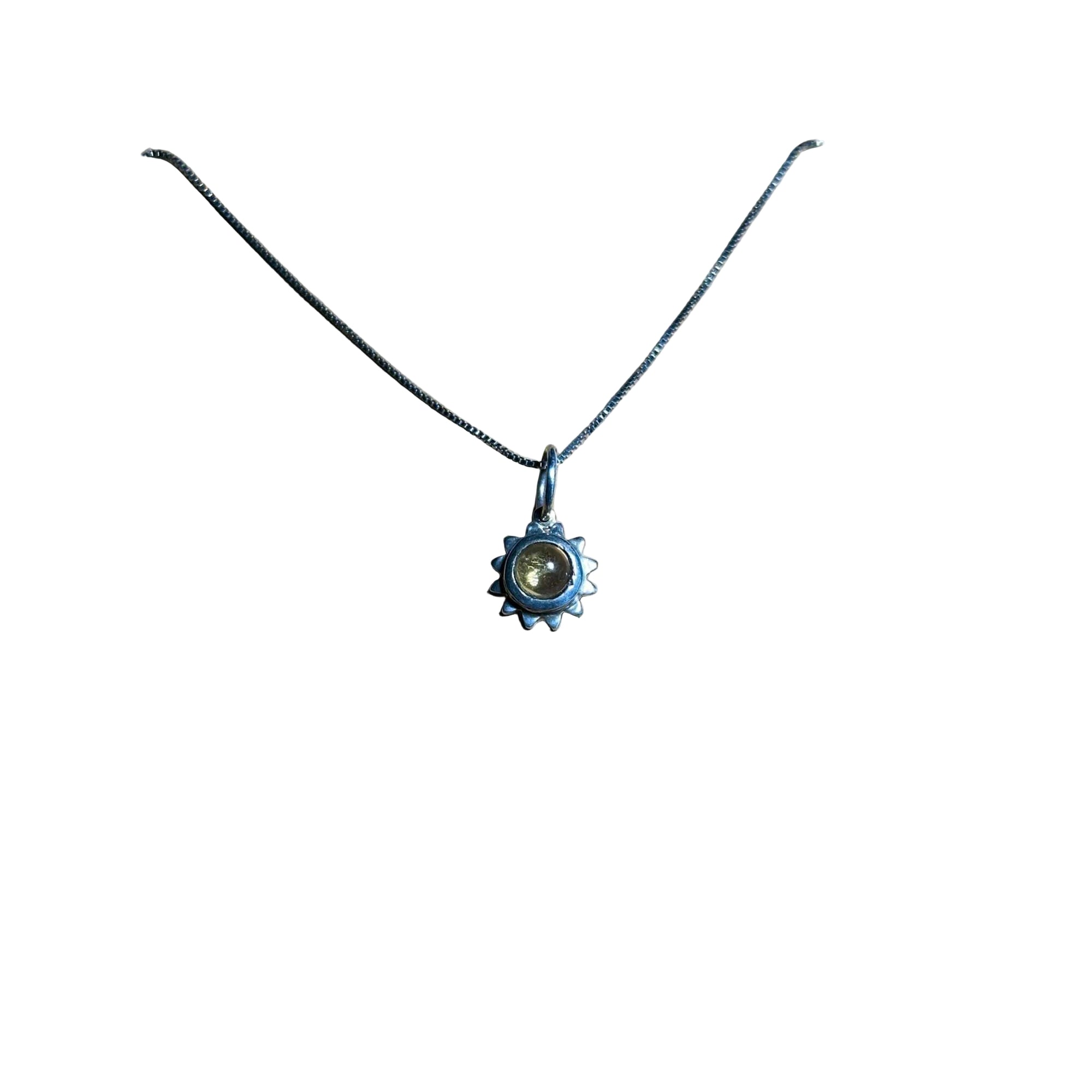 Bertoni 18" Sterling Silver 8mm Citrine Sun Pendant Necklace – Joy & Abundance Crystal Jewelry