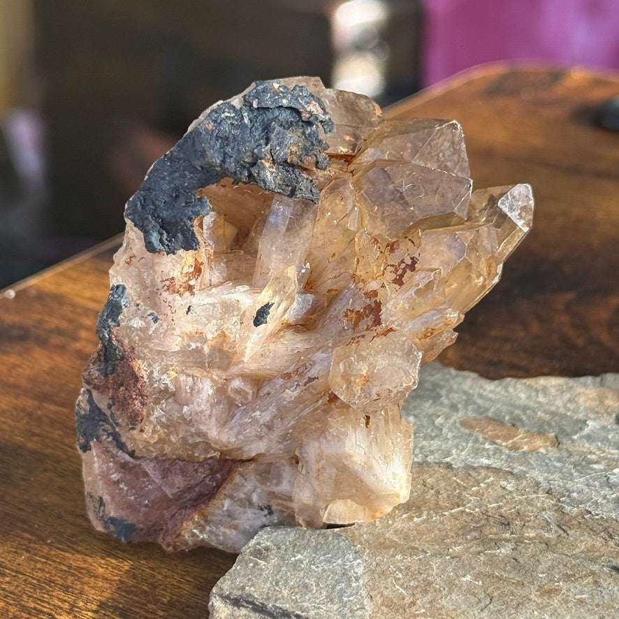 Natural Kundalini Citrine Shield Cluster 🛡️✨