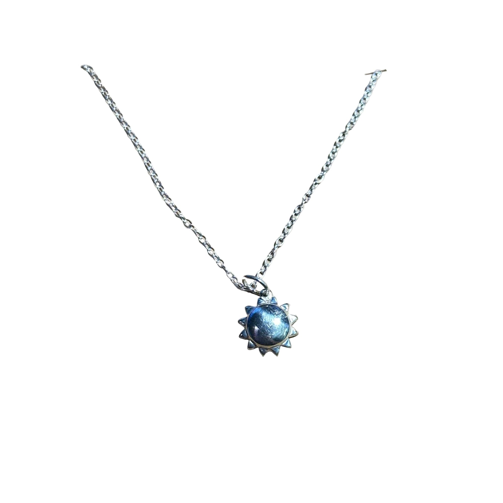 Bertoni Sterling Silver Sun Pendant Necklace – Transformation & Higher Consciousness Jewelry