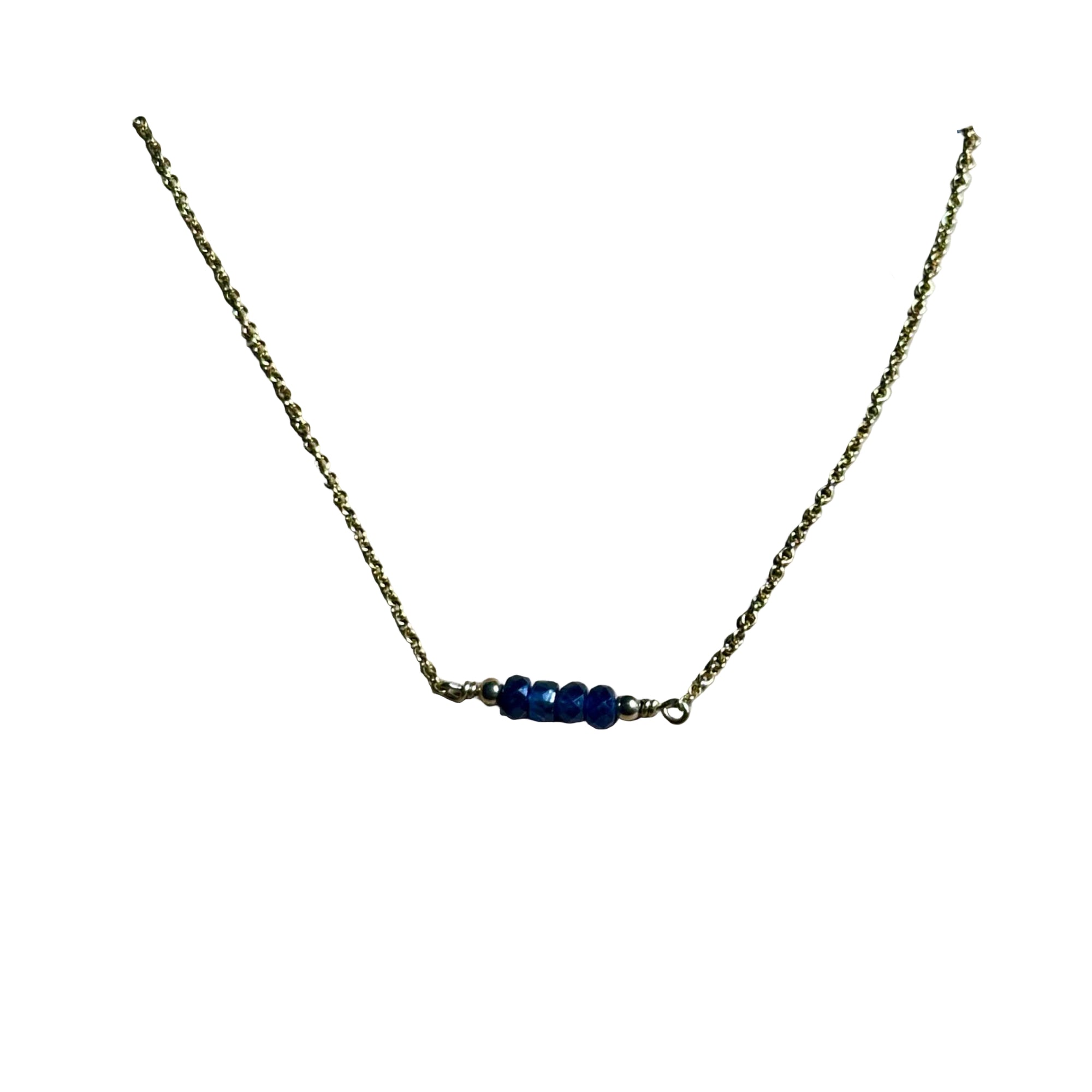 Bertoni September Birthstone Necklace – Sapphire Healing Crystal Jewelry