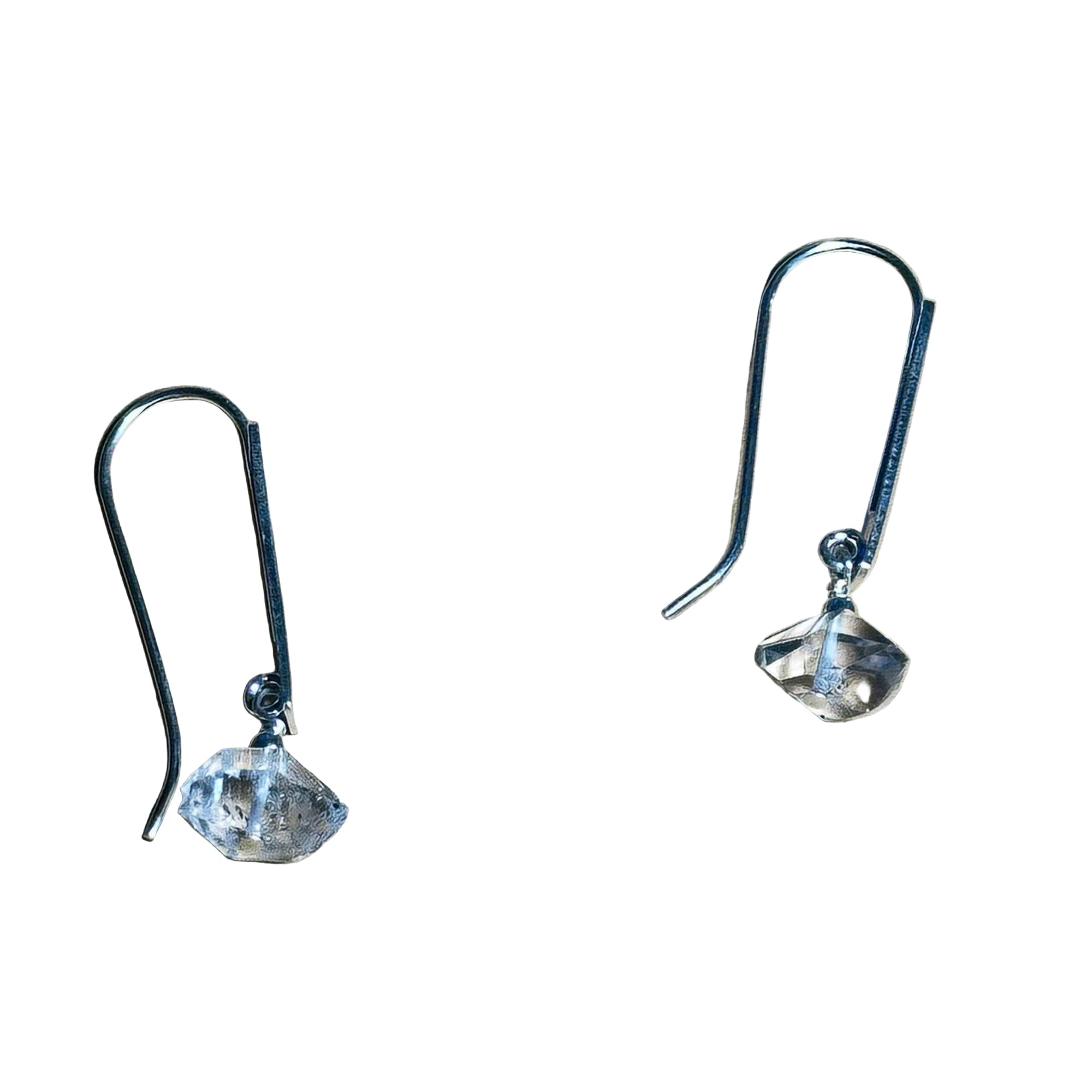 Simple Herkimer Diamond Bertoni Earrings - Sterling Silver