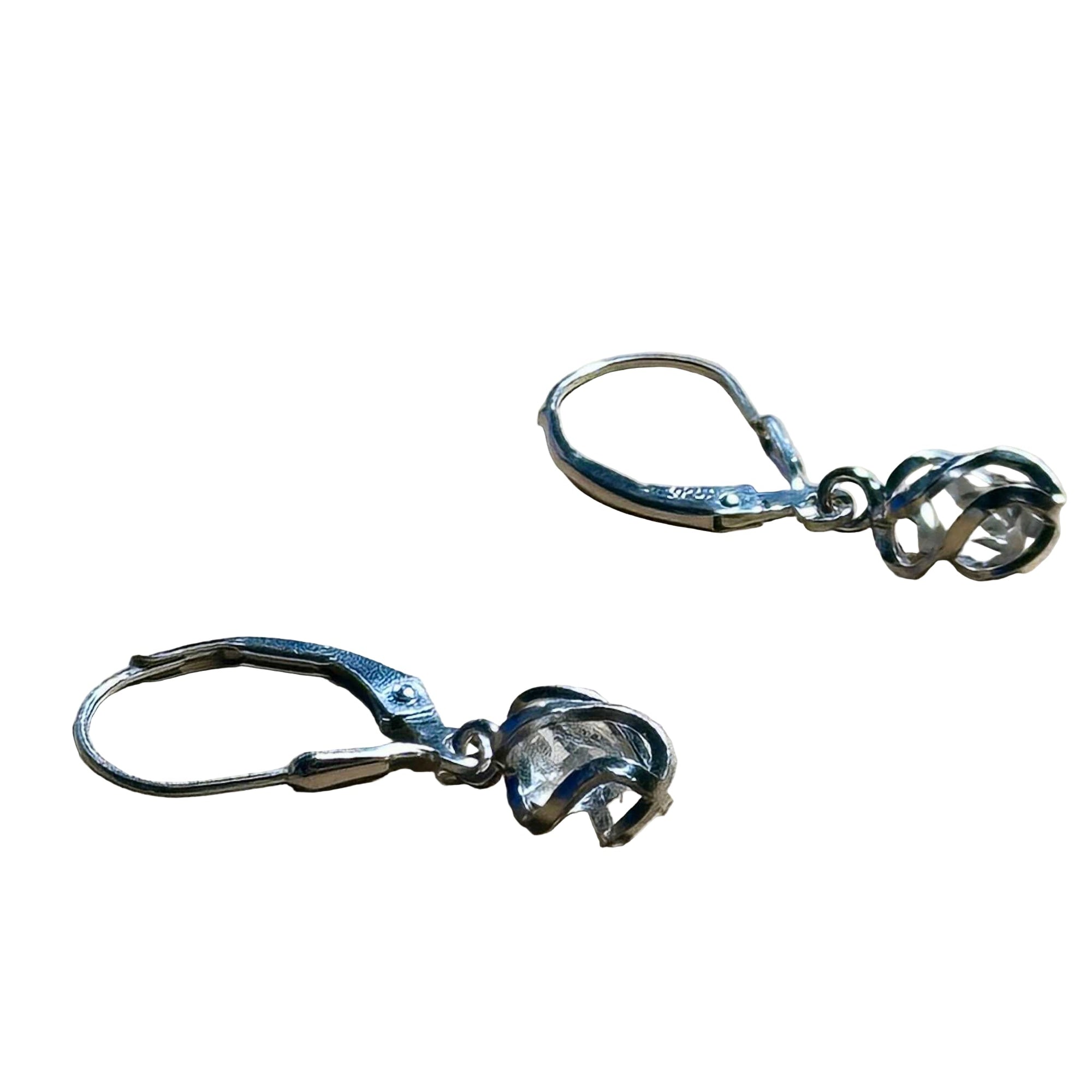 Herkimer Small Dangle Bertoni Earrings - Sterling Silver