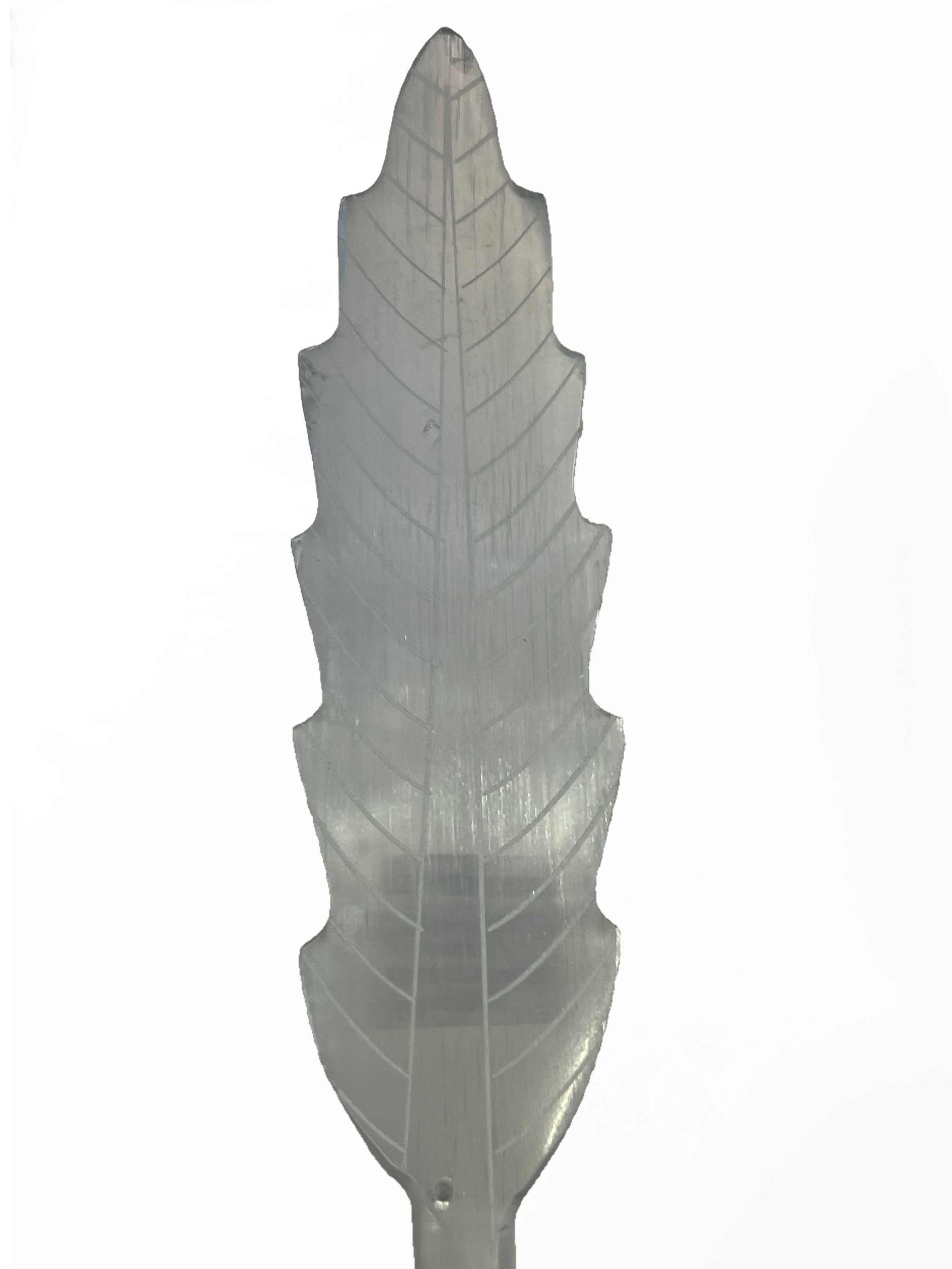 Selenite Feather Incense Burner, Selenite, Rocks & Fossils