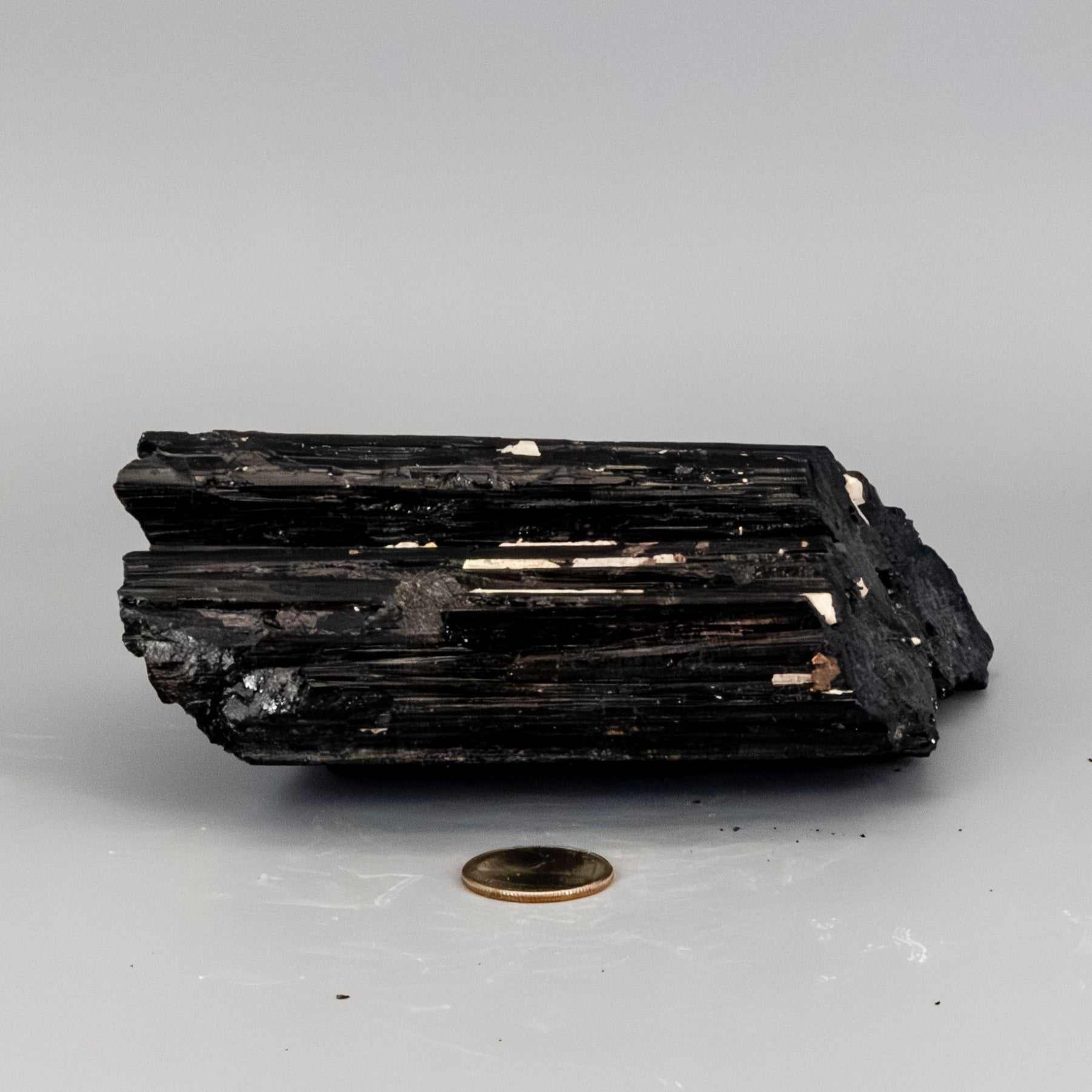 Big Black Tourmaline Hunk w/t Quartz Inclusions