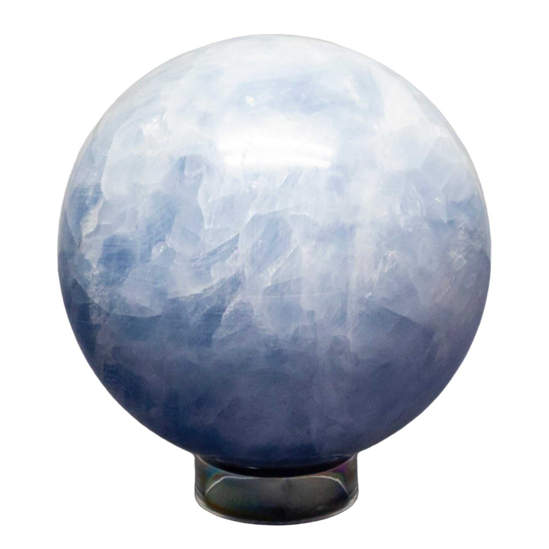 Blue Calcite Spheres 72-93mm