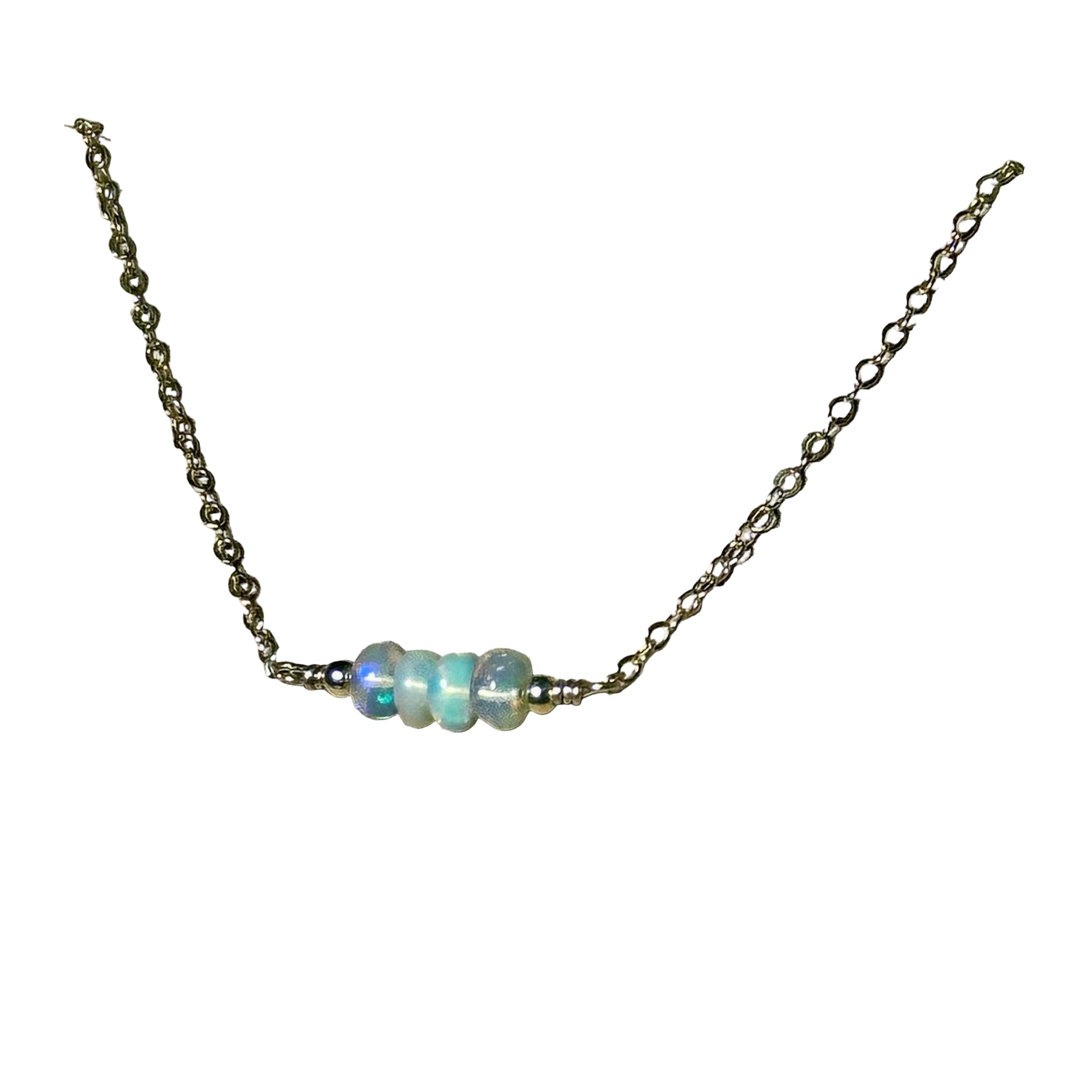 Bertoni Gold-Filled October Birthstone Necklace – Opal Healing Crystal Jewelry