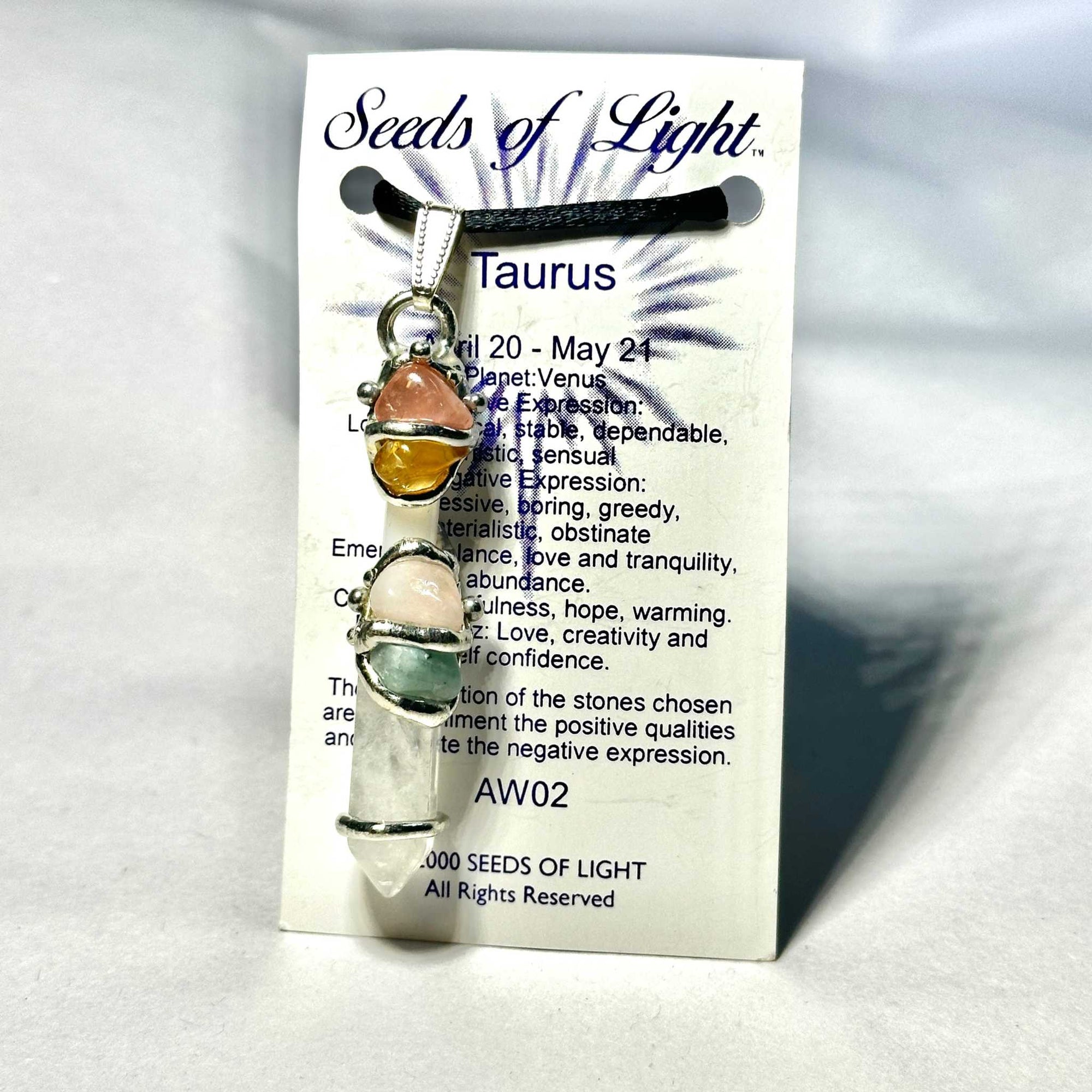 Taurus Astrology Mini Wand Necklace