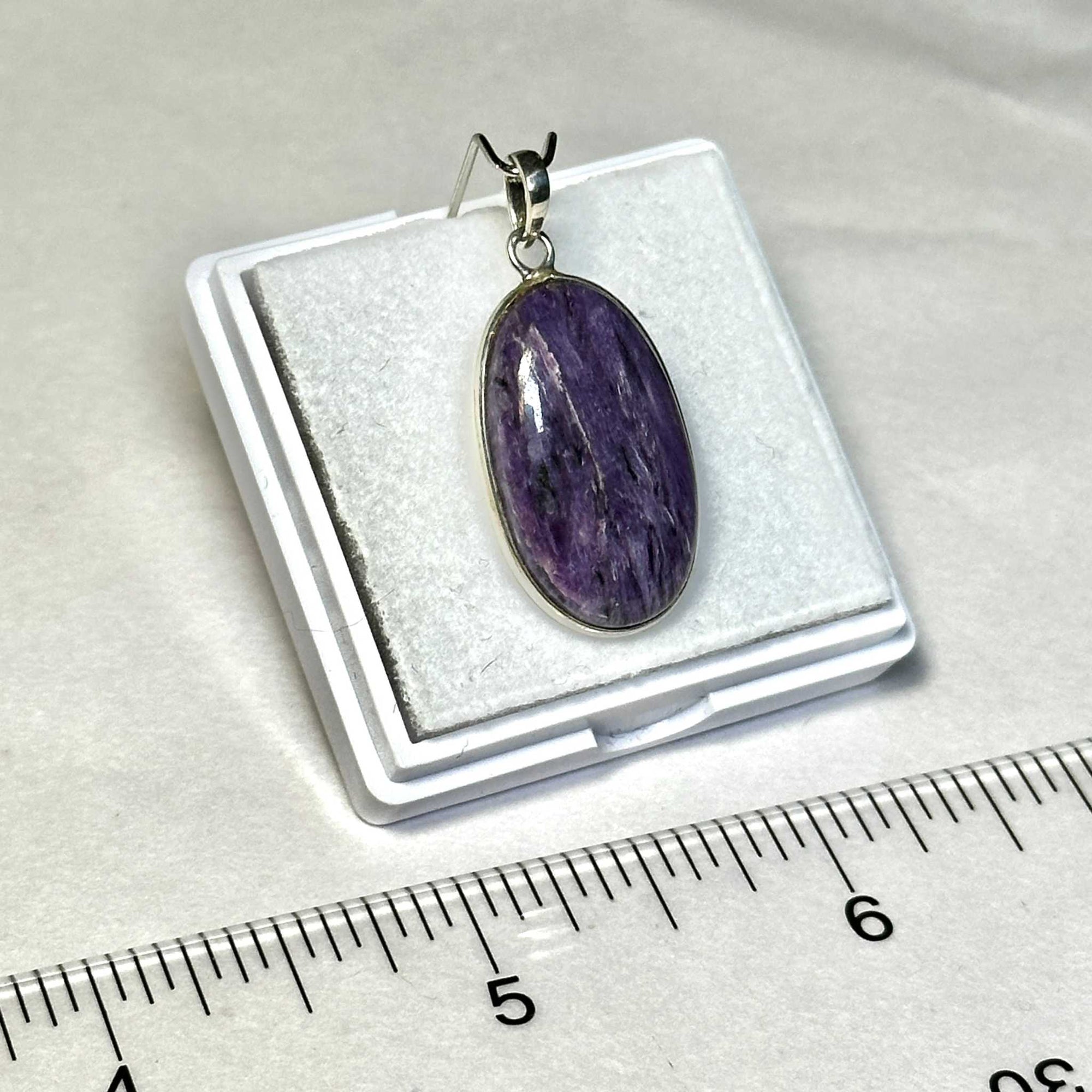 Charoite Pendant 925 Sterling Silver