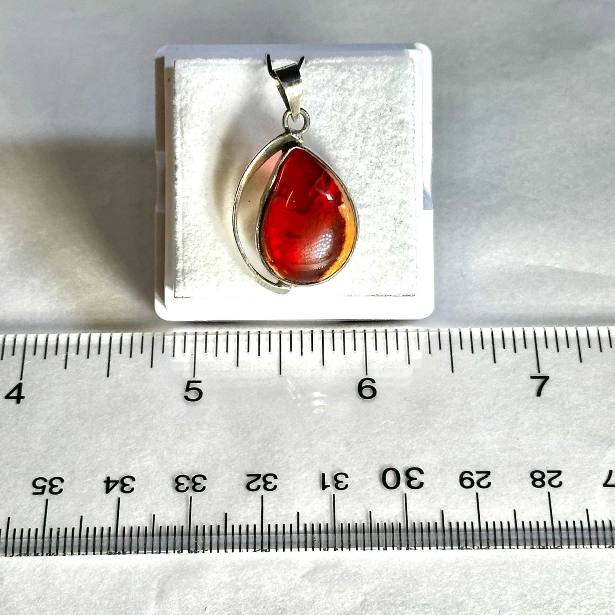 Aztec Sol Mexican Fire Opal Pendant