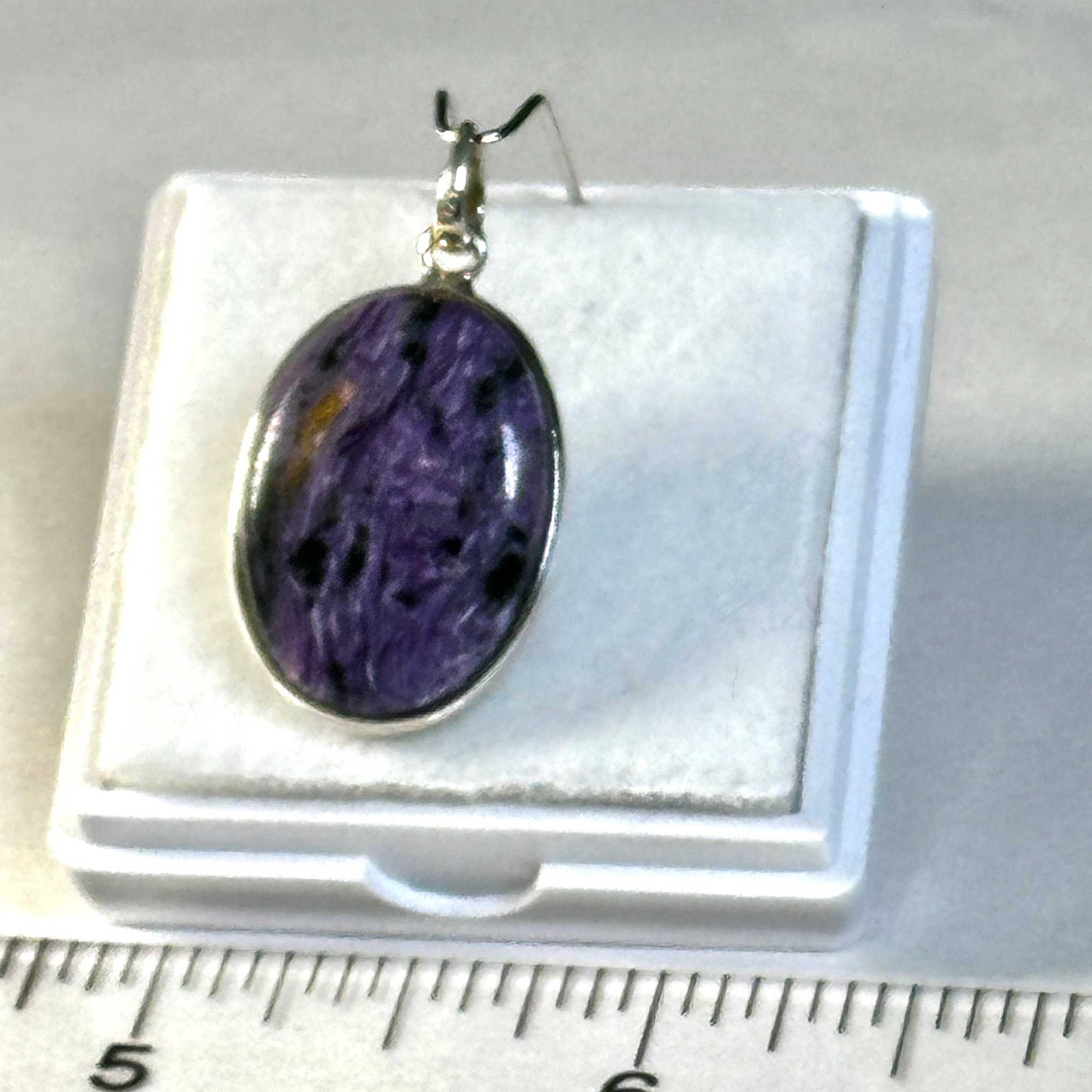 Charoite Pendant 925 Sterling Silver