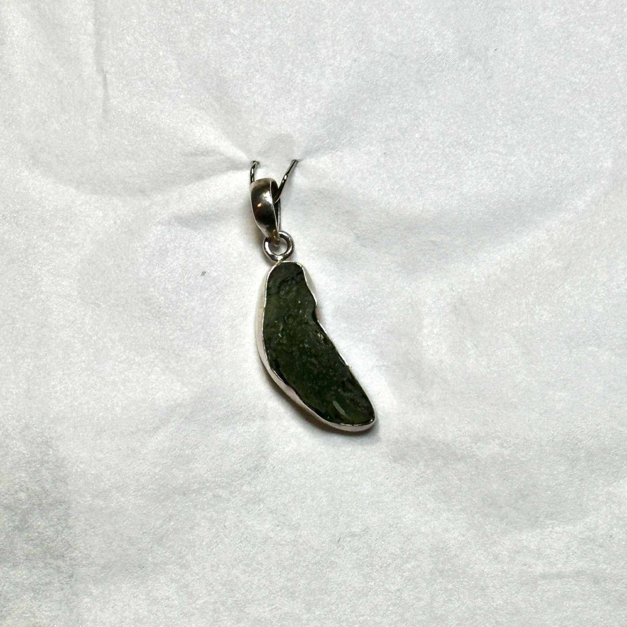 Moldavite Pendant 925 Sterling Silver