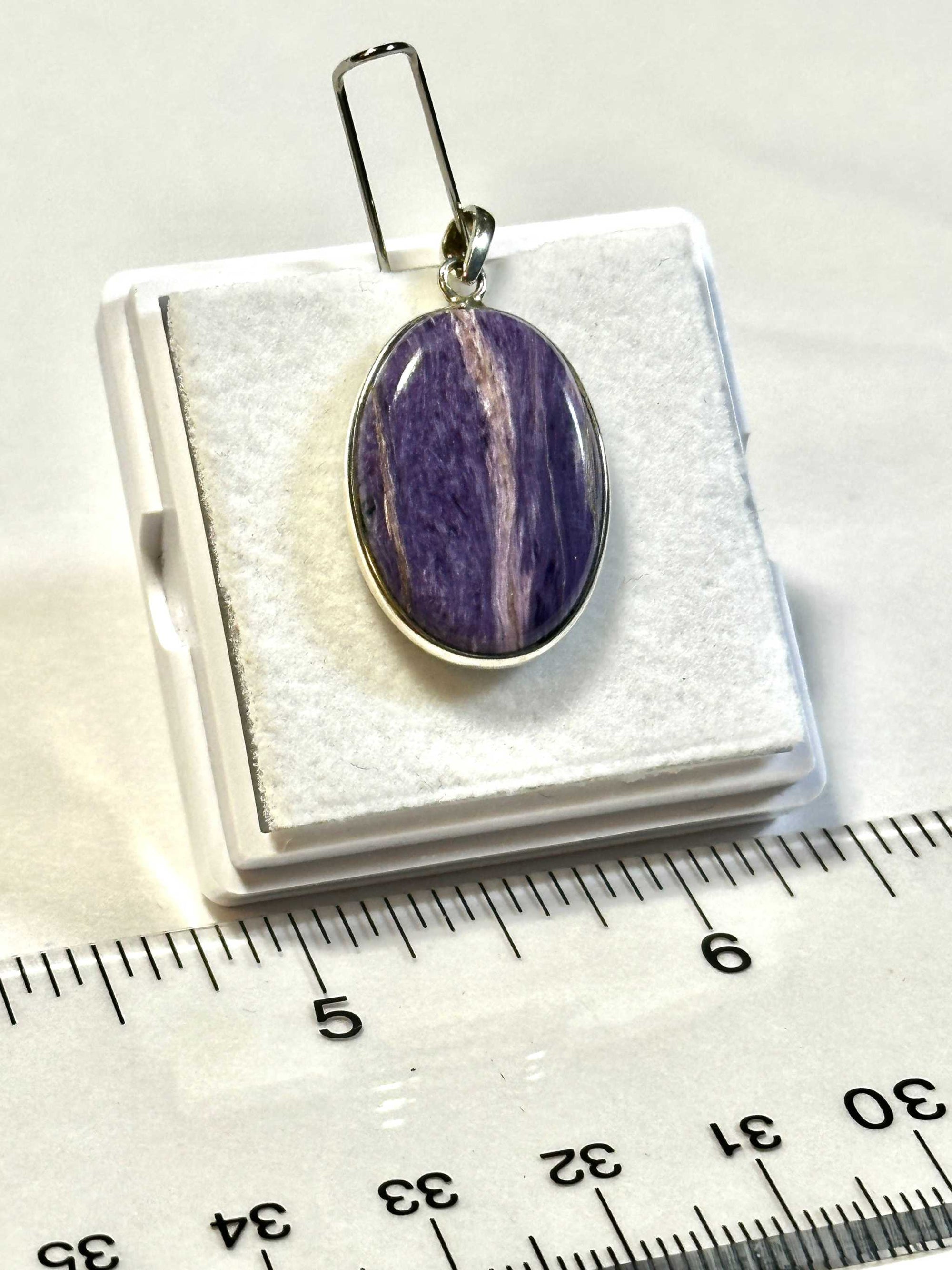 Charoite Pendant 925 Sterling Silver