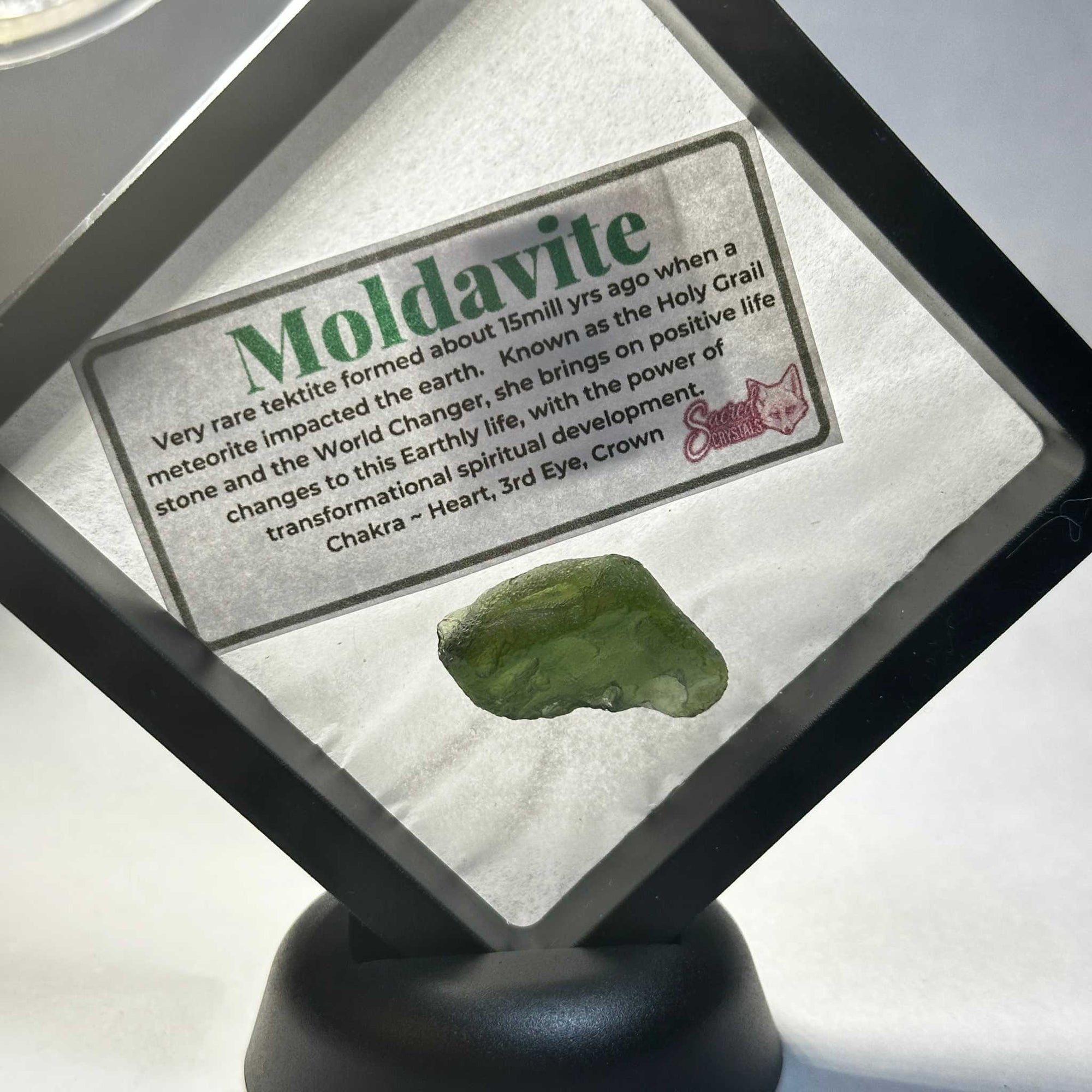 Moldavite 4.50 grams raw green tektite stone from Czech Republic with spiritual transformation properties