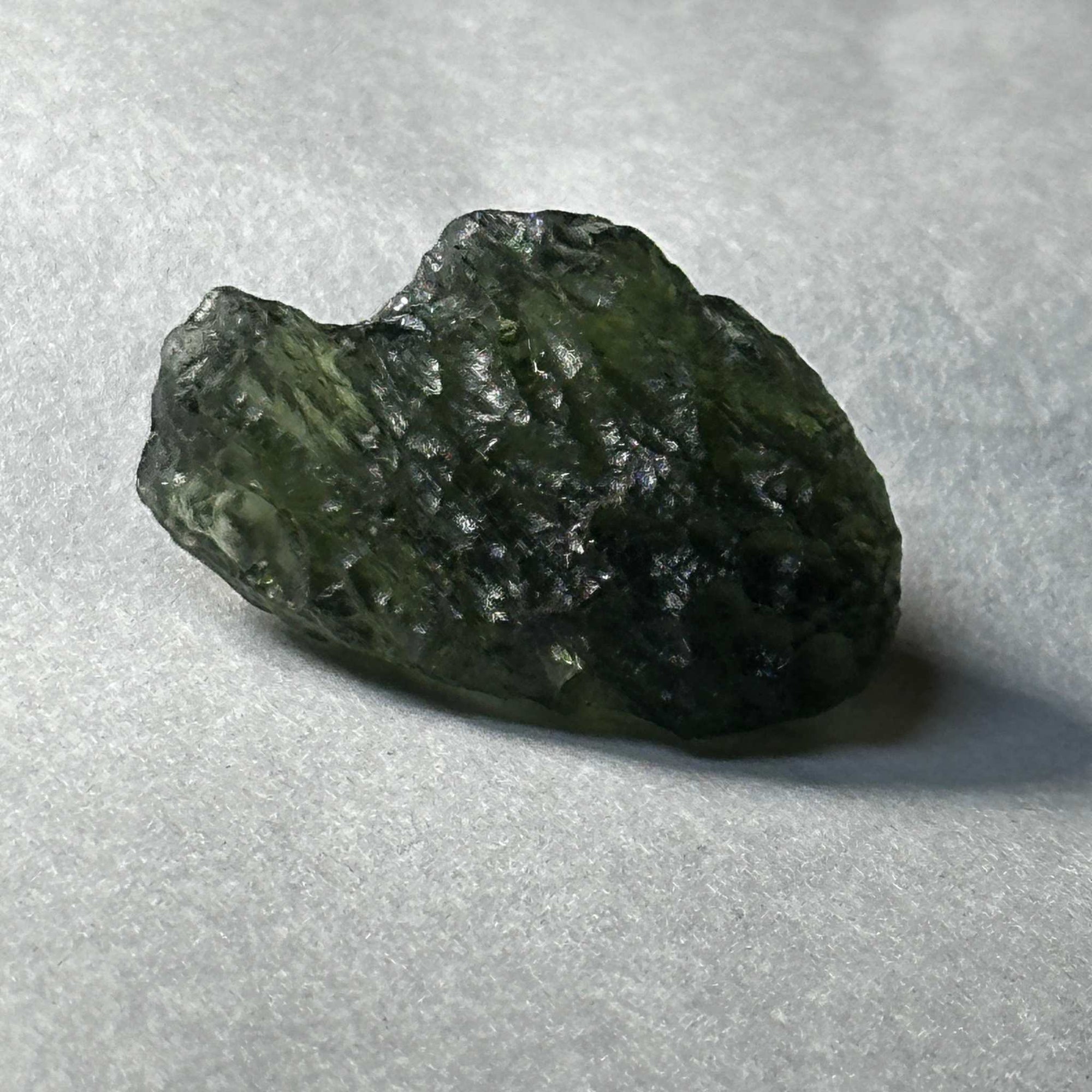Moldavite 4.02 grams raw translucent green tektite stone from Czech Republic