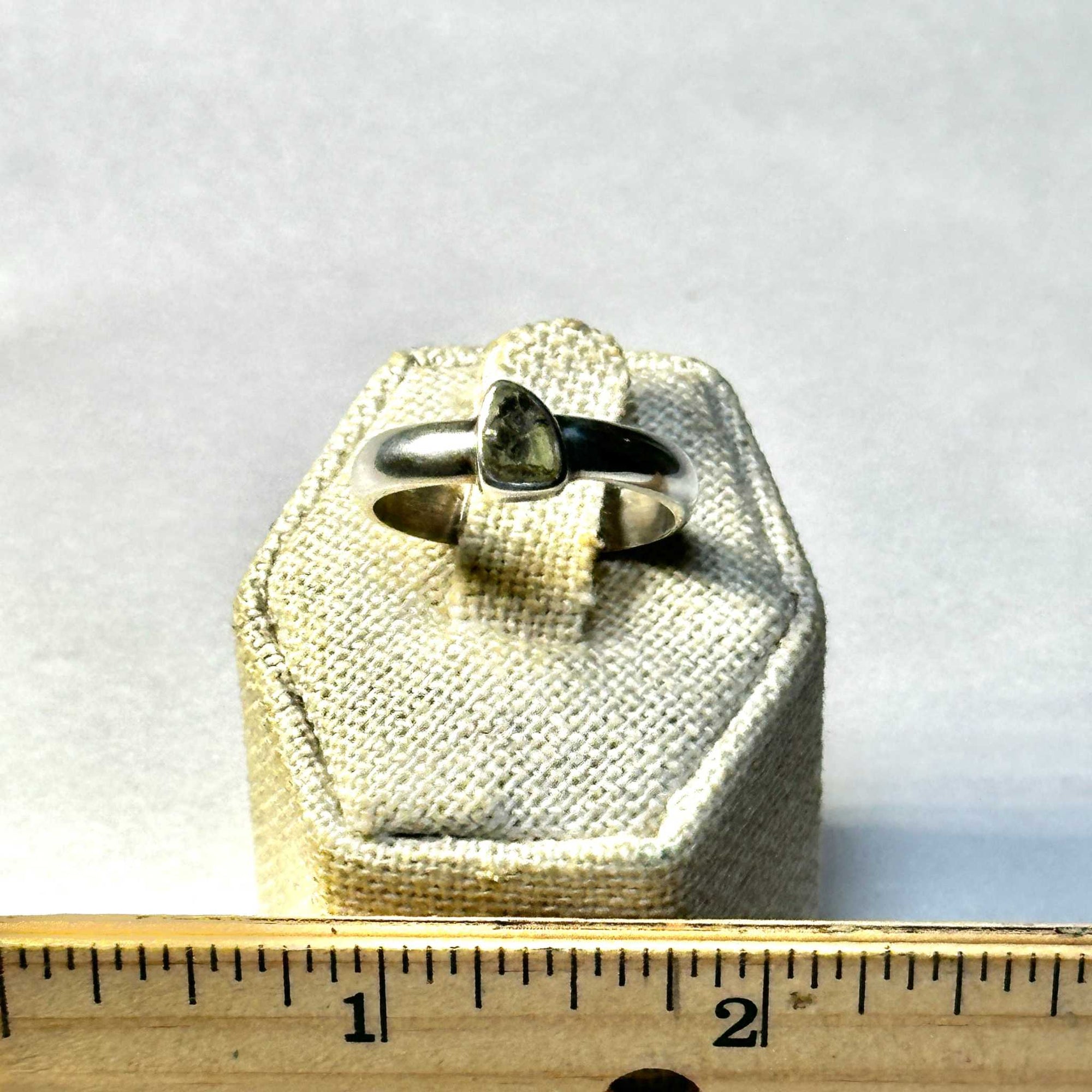 Raw Moldavite Ring Size 10 “Astral Origin”