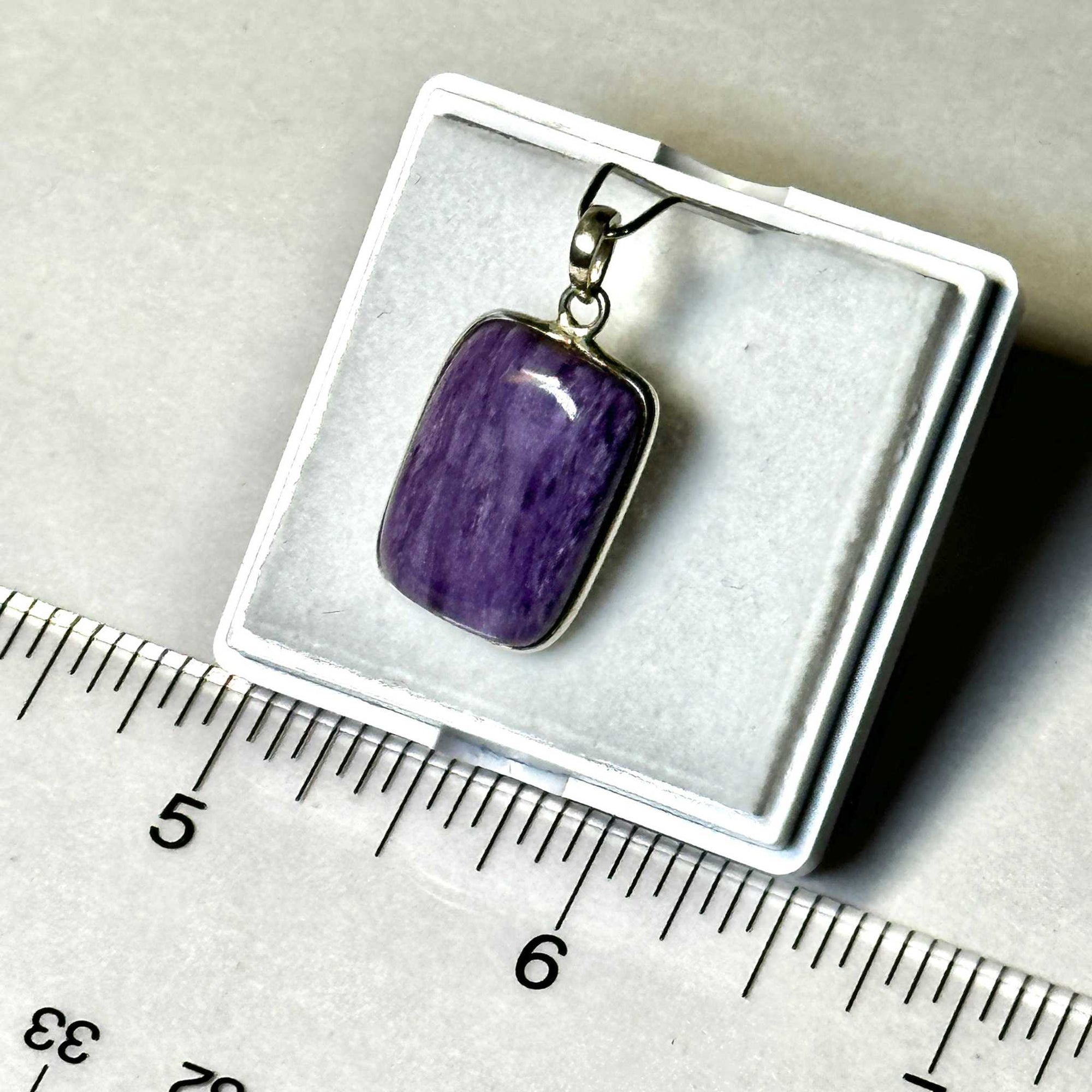 Charoite Pendant 925 Sterling Silver