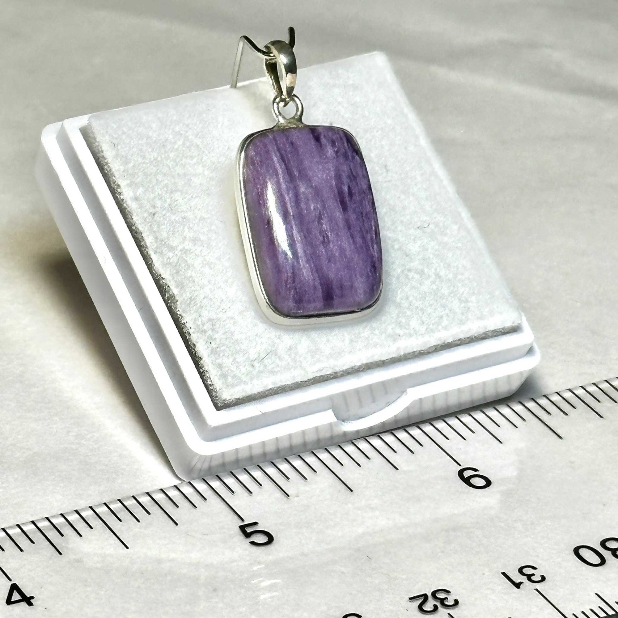 Charoite Pendant 925 Sterling Silver