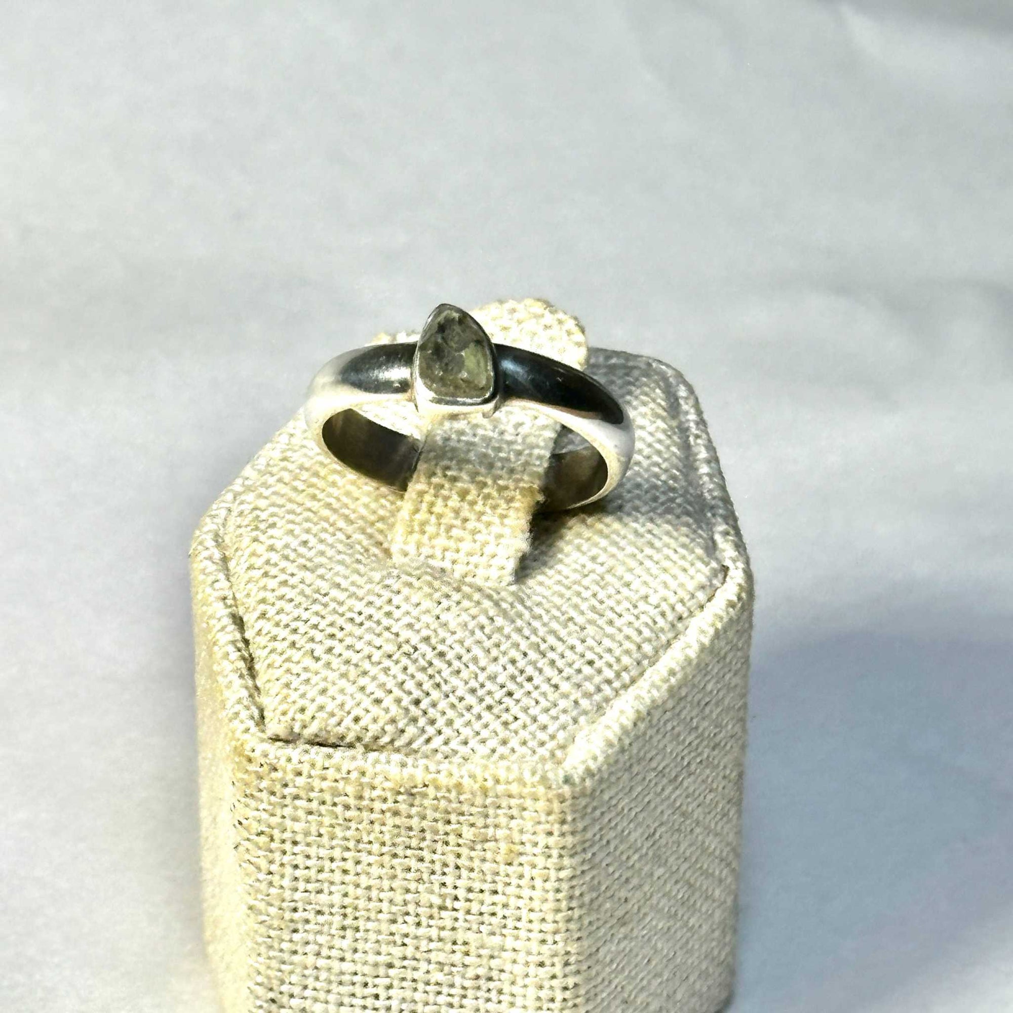 Raw Moldavite Ring Size 10 “Astral Origin”