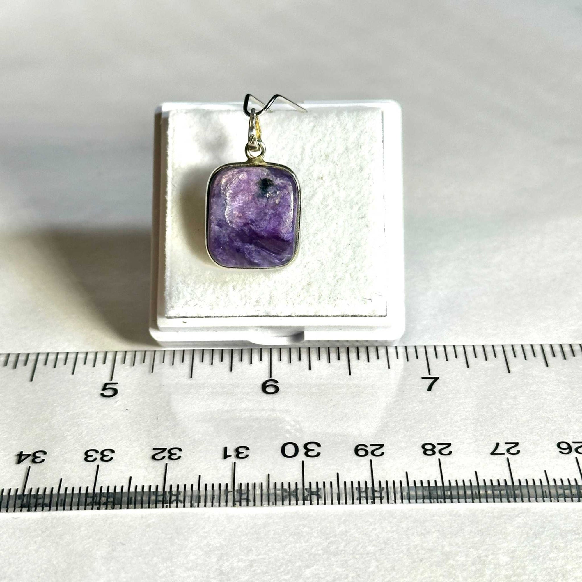 Charoite Pendant 925 Sterling Silver