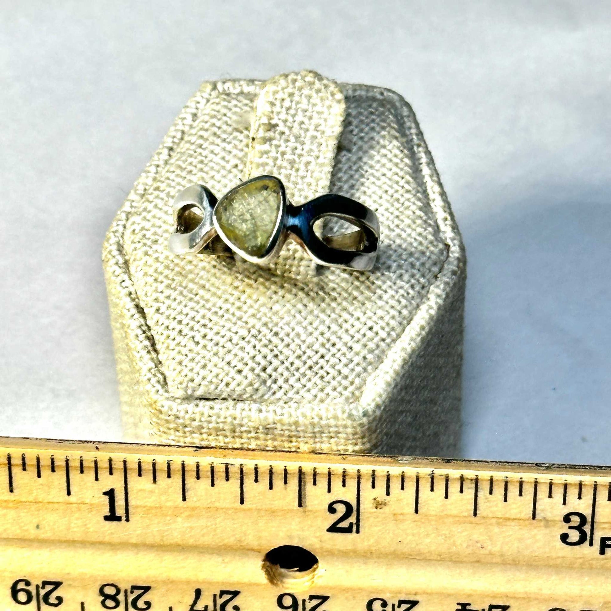 Raw Moldavite Ring Size 10 "Embracing Transformation"