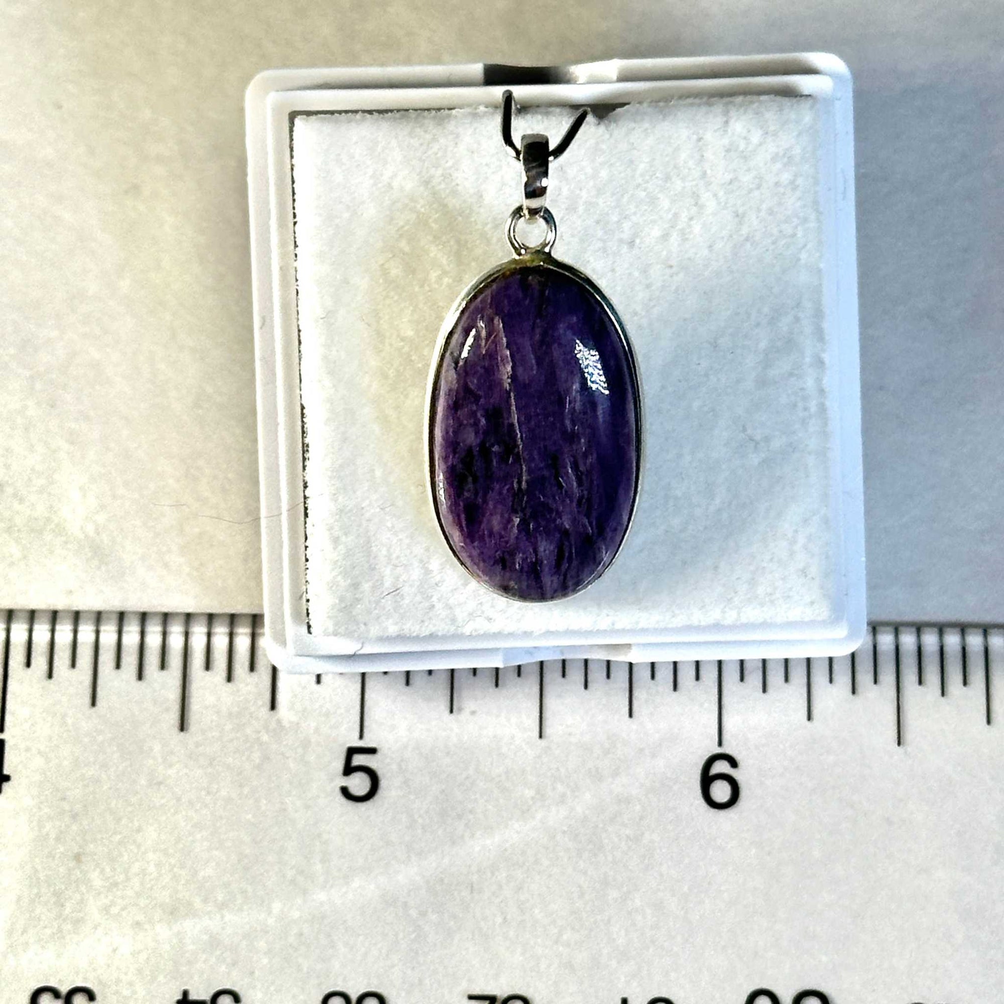 Charoite Pendant 925 Sterling Silver