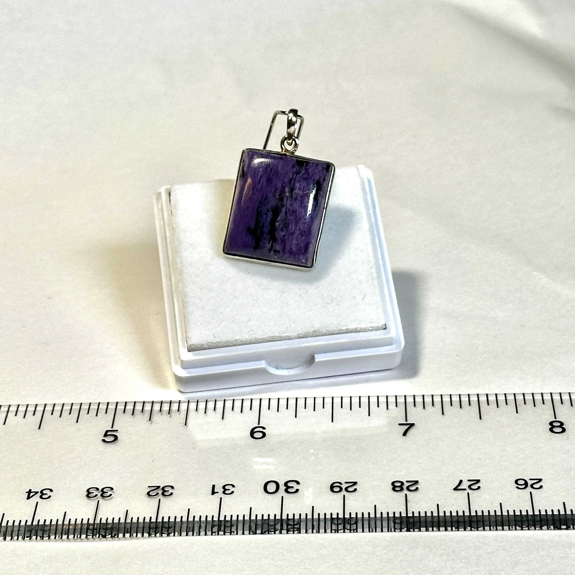 Charoite Pendant 925 Sterling Silver