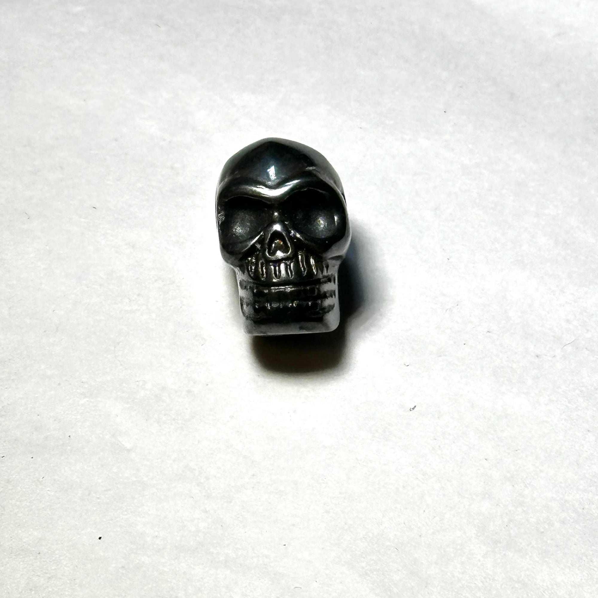 Hematite Skull Necklace