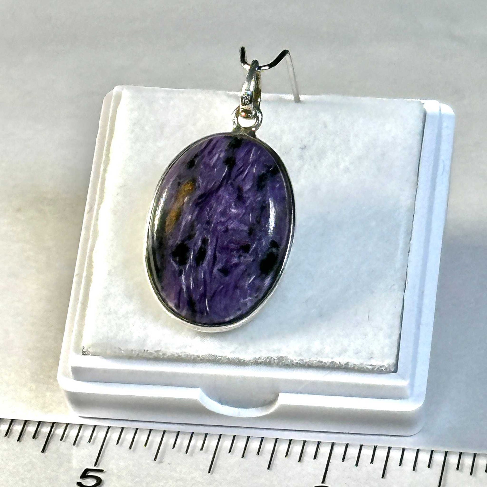 Charoite Pendant 925 Sterling Silver