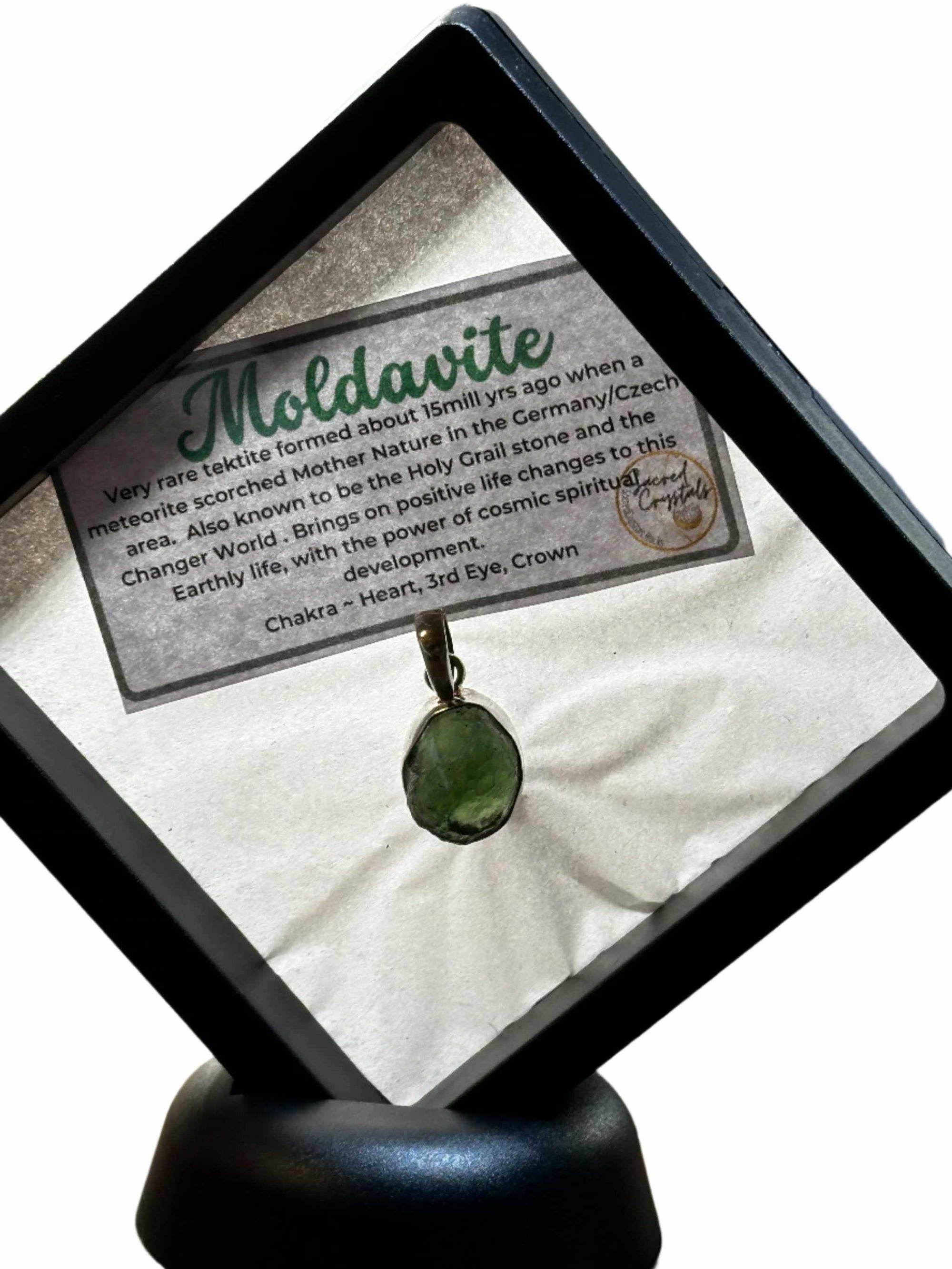 Moldavite Pendant 925 Sterling Silver
