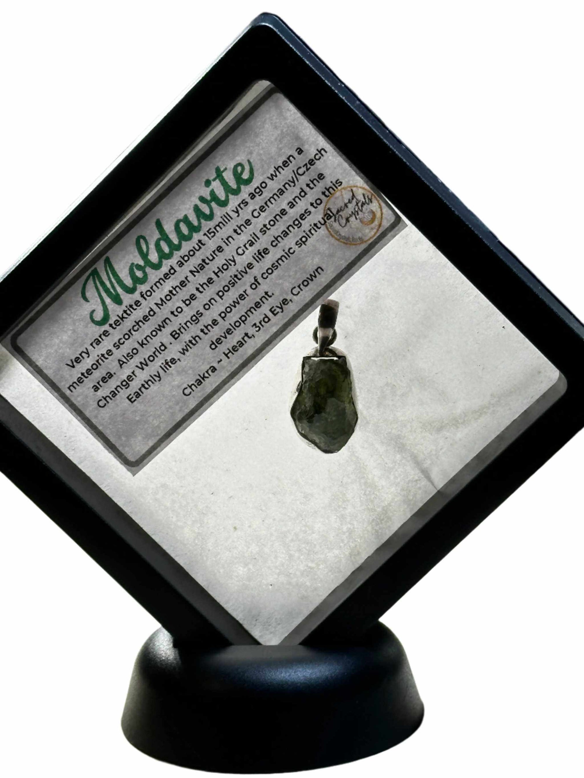 Moldavite Pendant 925 Sterling Silver