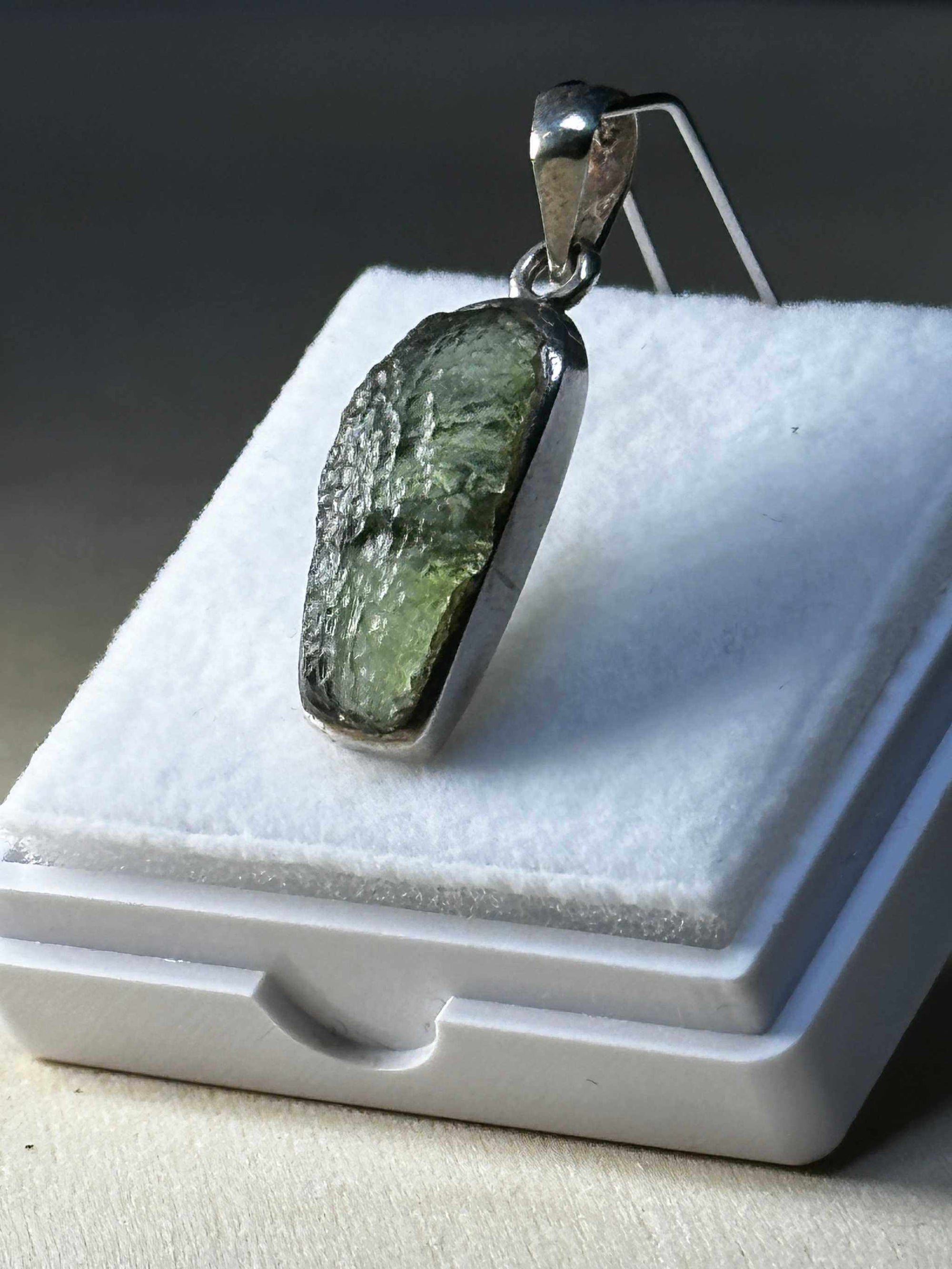 Moldavite Pendant 925 Sterling Silver