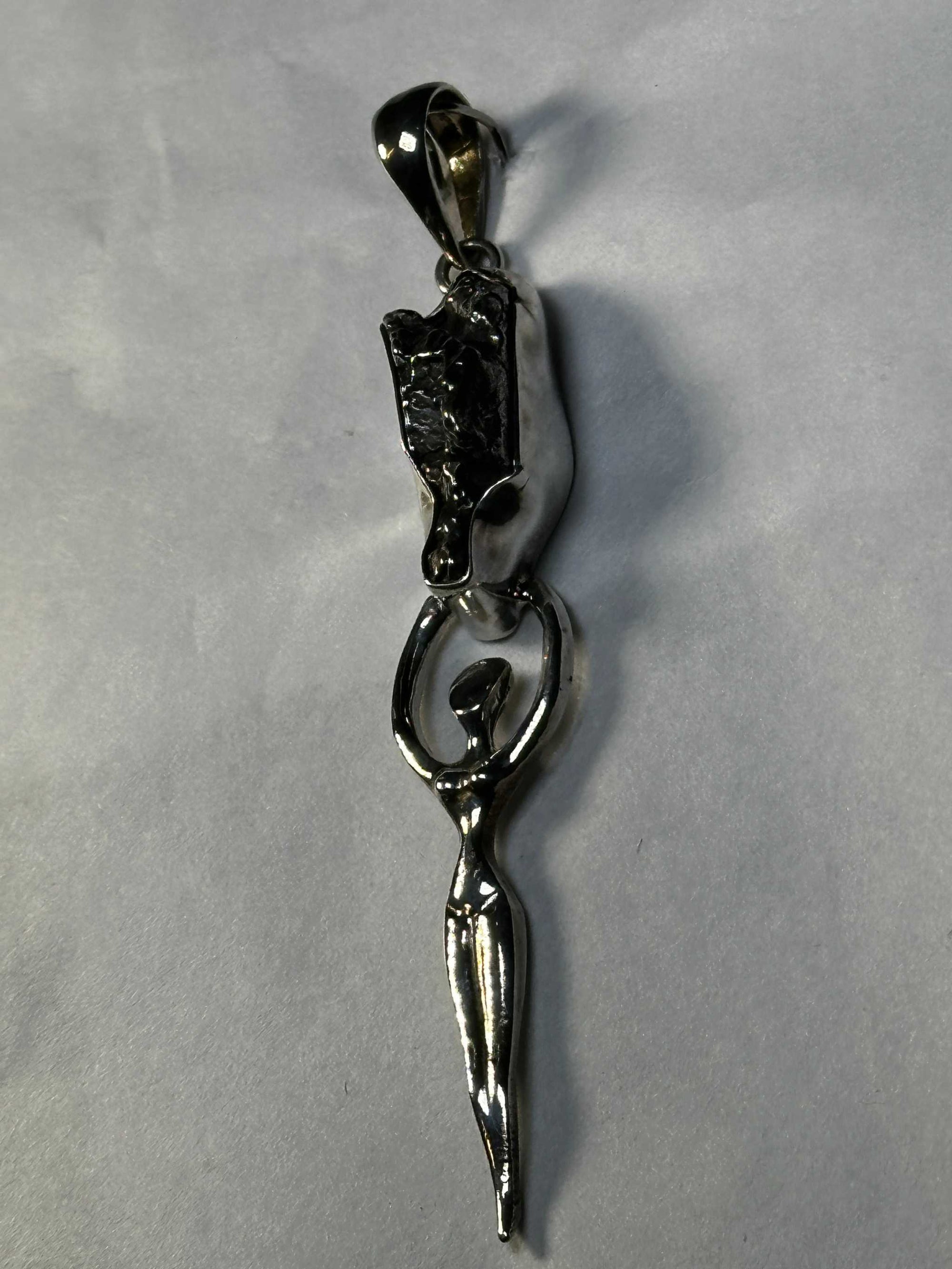 Goddess with Meteorite 925 Silver Pendant