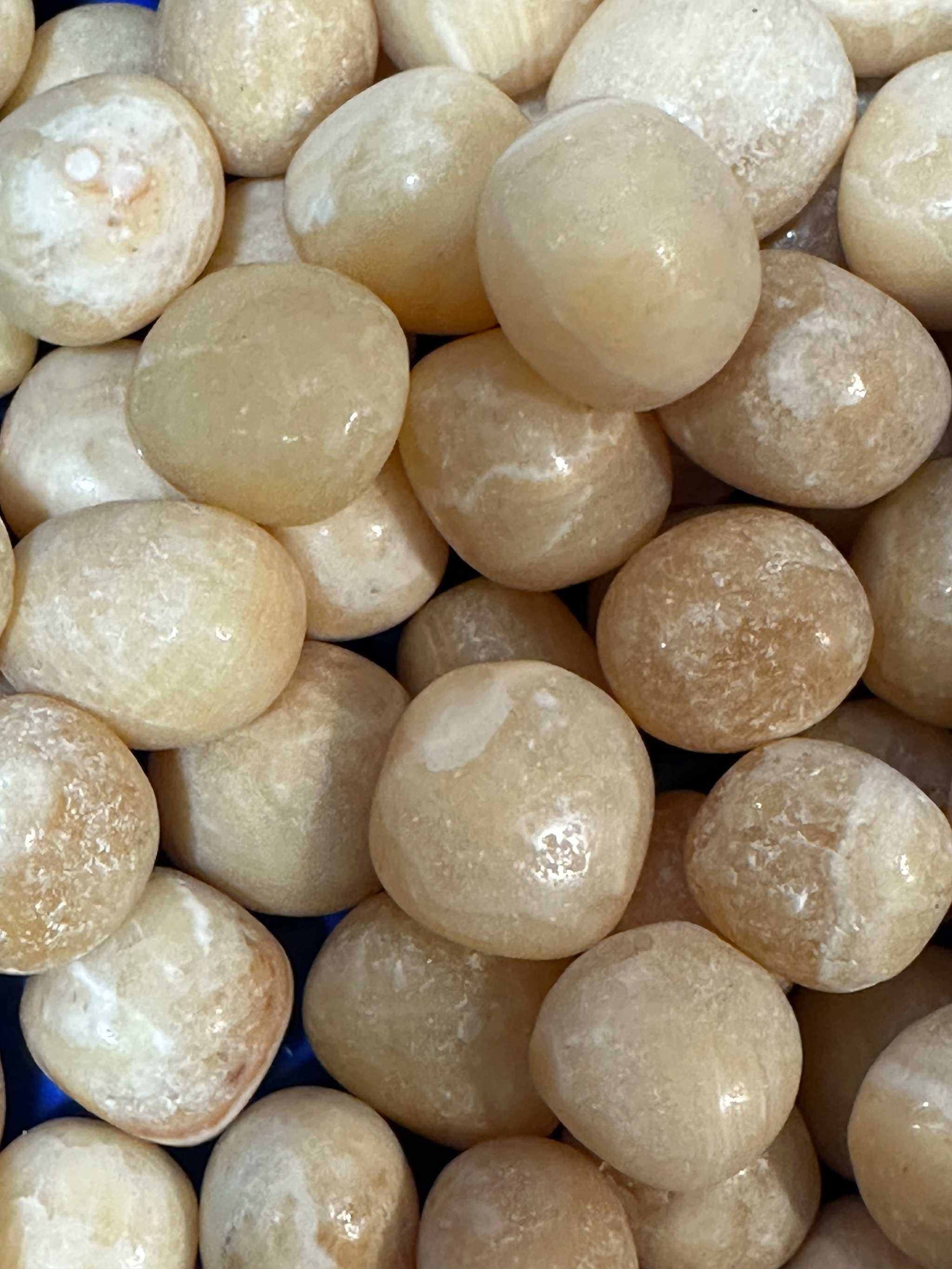 Orange Calcite Tumbled Stone, Tumbled Stones, Rocks & Fossils