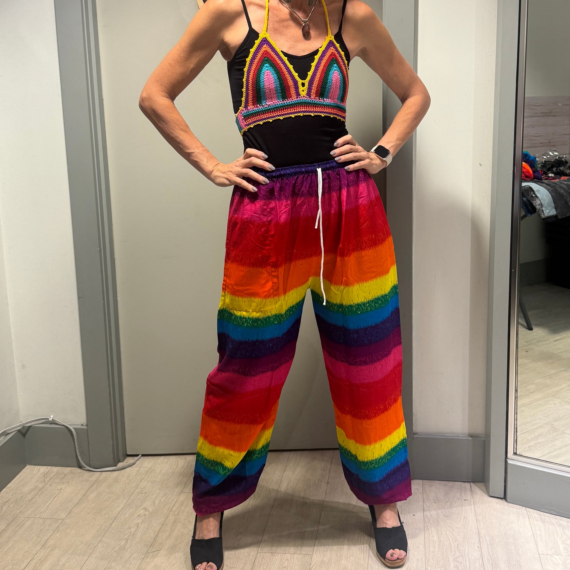 Rainbow Harem Drawstring Pants