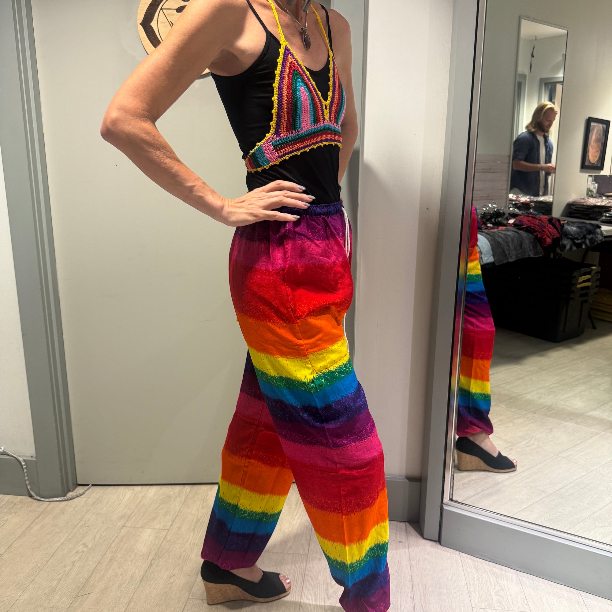 Rainbow Harem Drawstring Pants