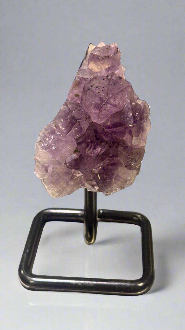 Unique Amethyst Specimen on Metal Stand (<1kg)