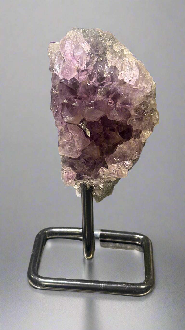Unique Amethyst Specimen on Metal Stand (<1kg)