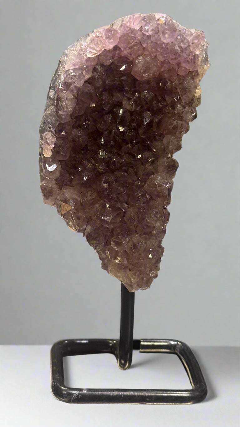 Unique Amethyst Specimen on Metal Stand (<1kg)