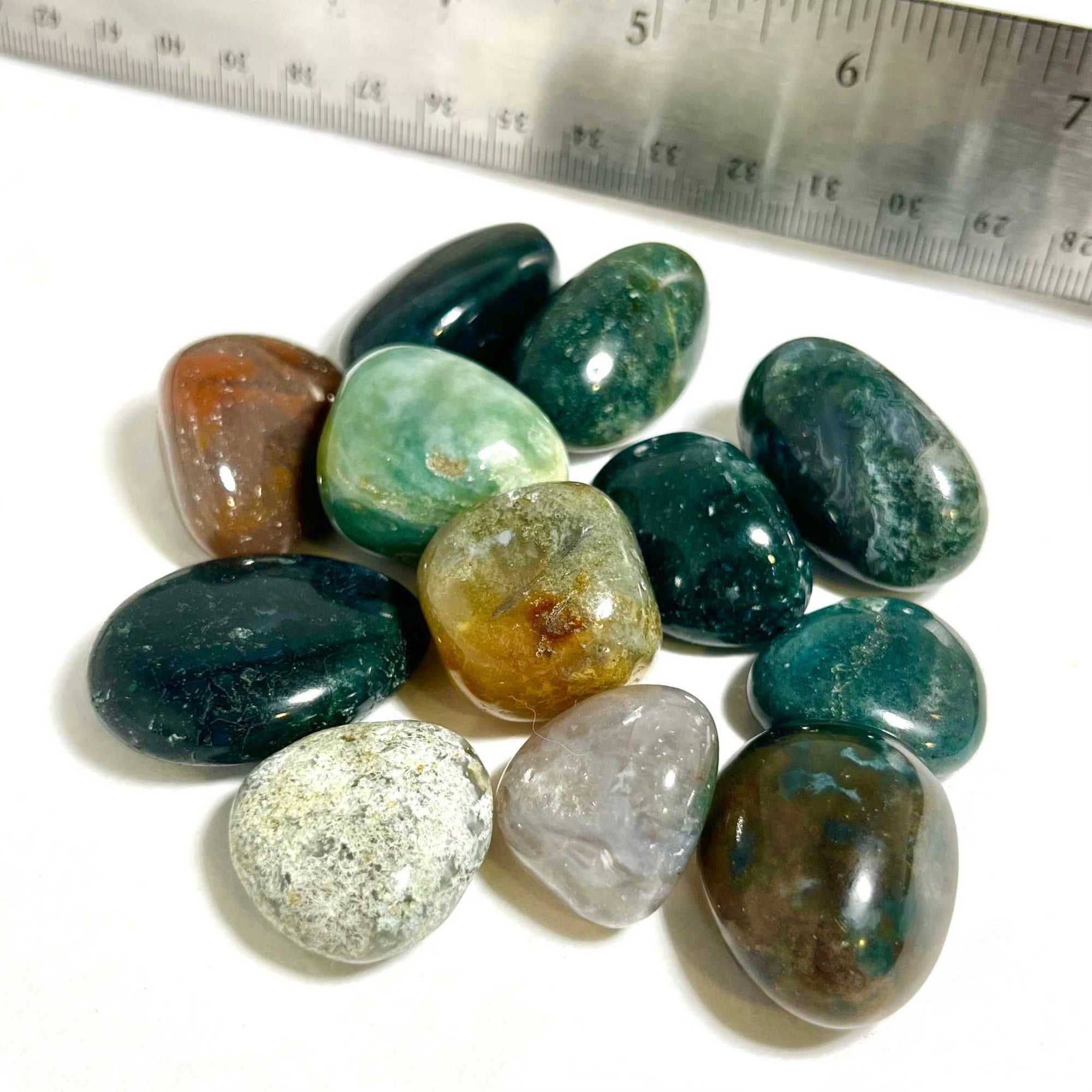 Moss Agate Tumbled Pocket Stone
