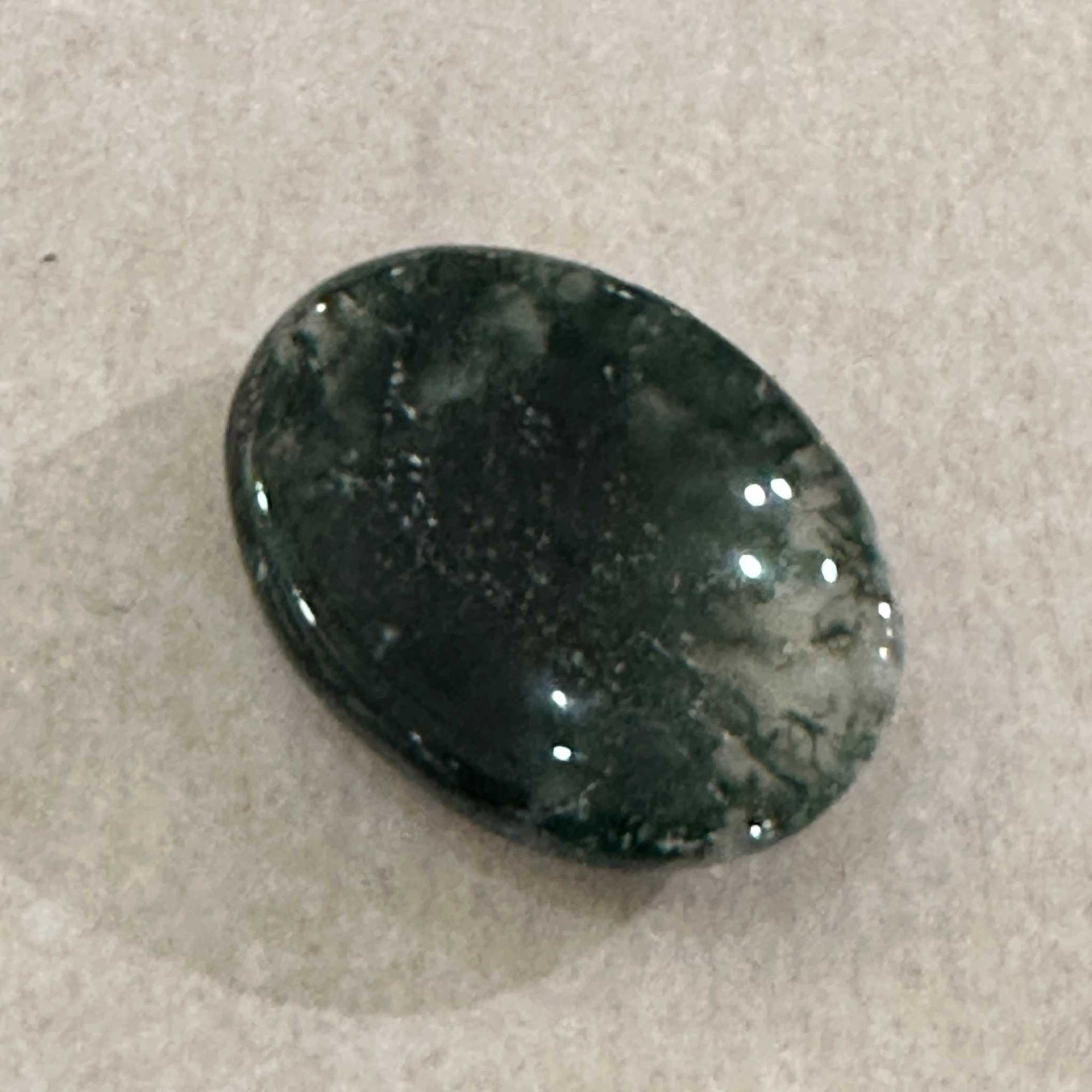 Moss Agate Comfort Stone