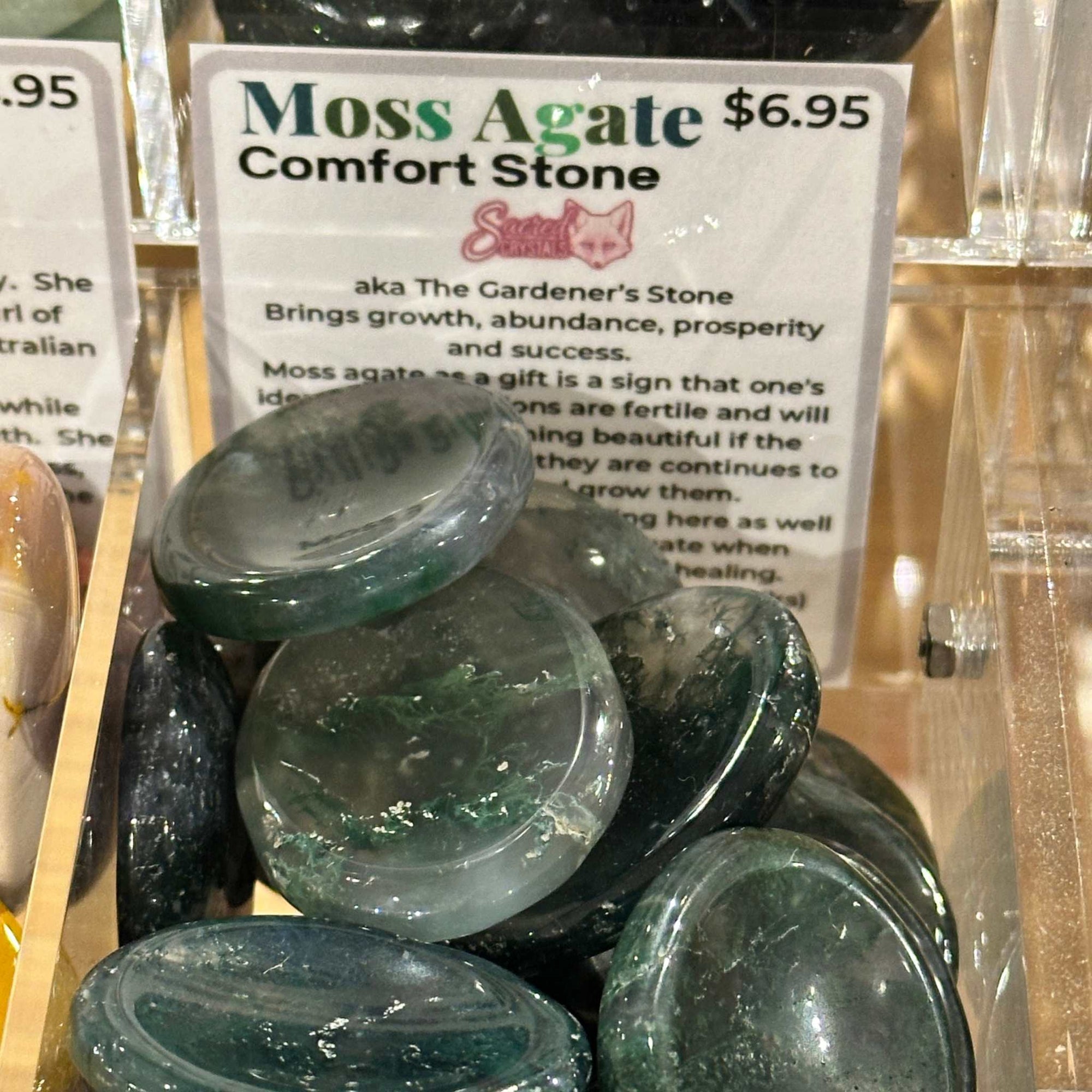 Moss Agate Comfort Stone