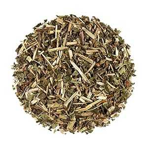 Meadowsweet - Cut 1oz (Filipendula ulmaria) dried herb blend in a circular pile.