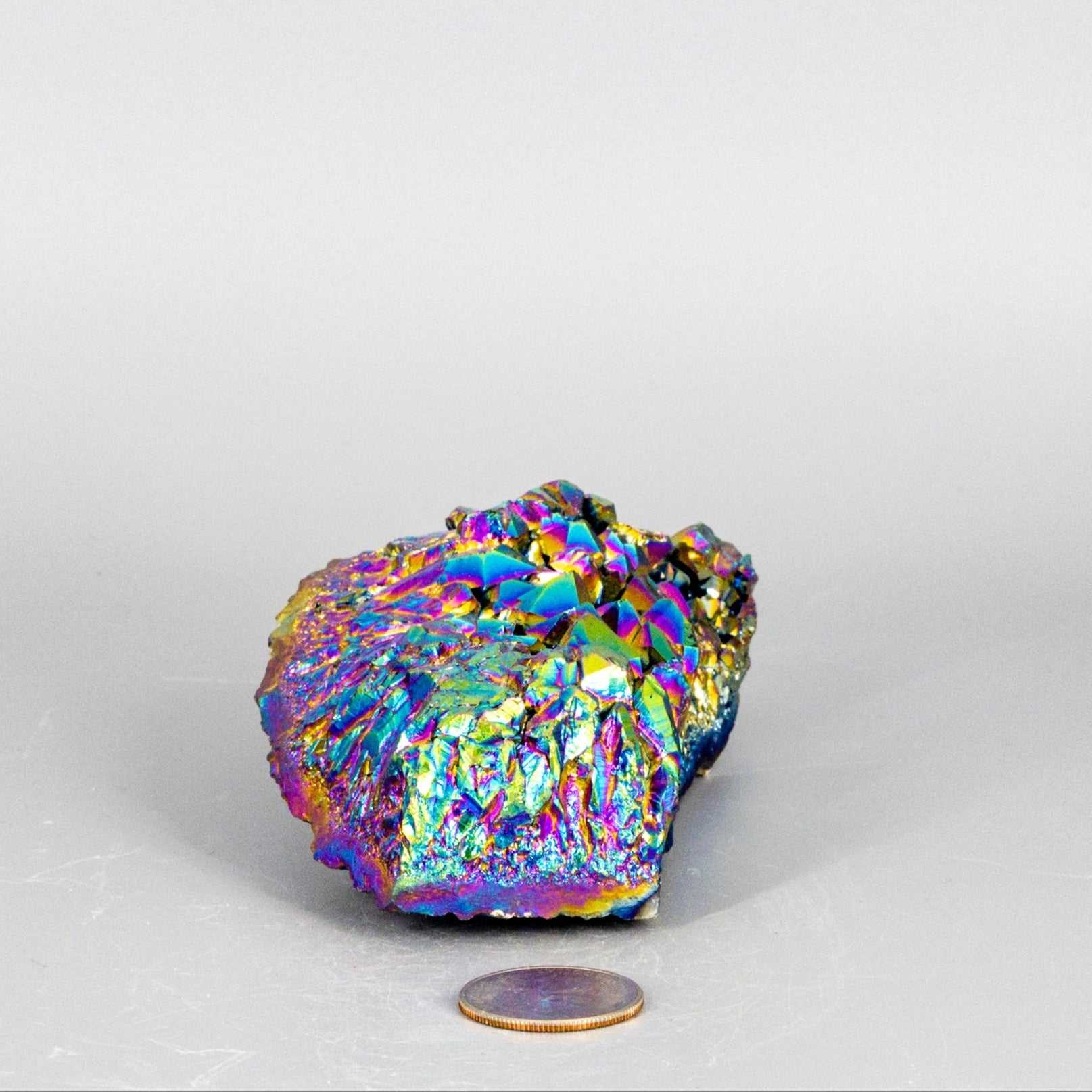 Rainbow Aura Quartz Cluster